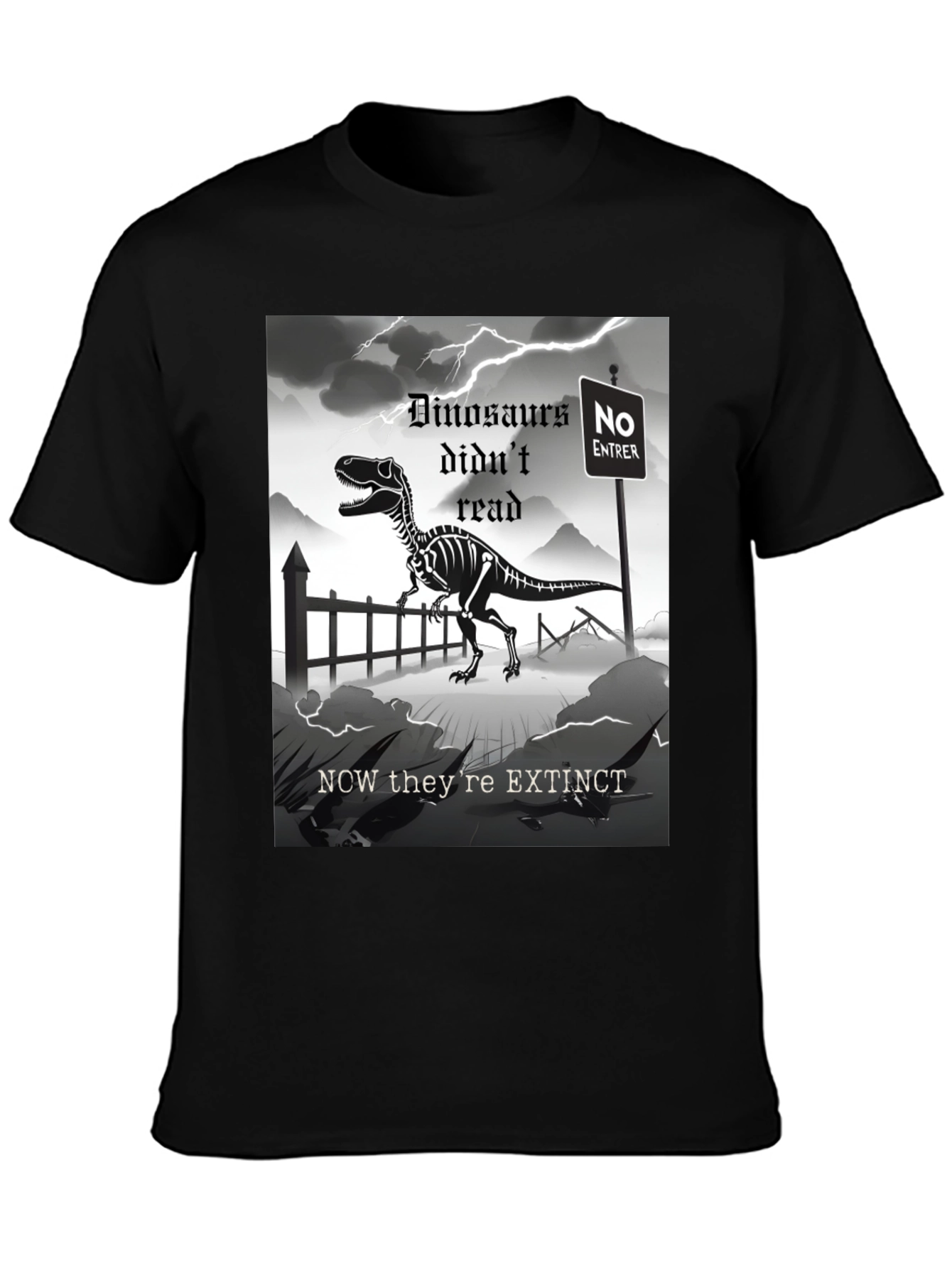 Dinosaur Extinction T-Shirt - Read or Die!