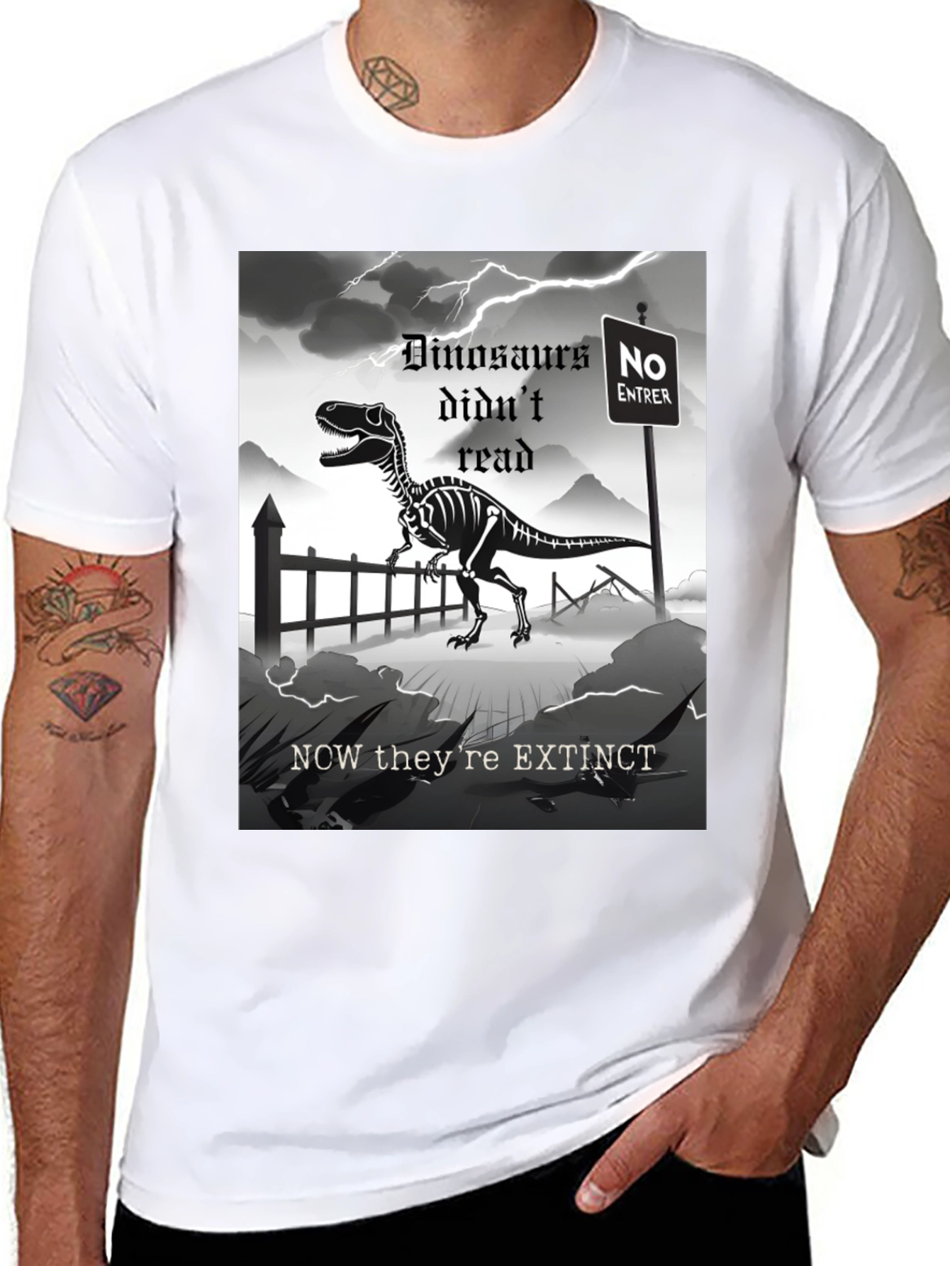 Dinosaur Extinction T-Shirt - Read or Die!