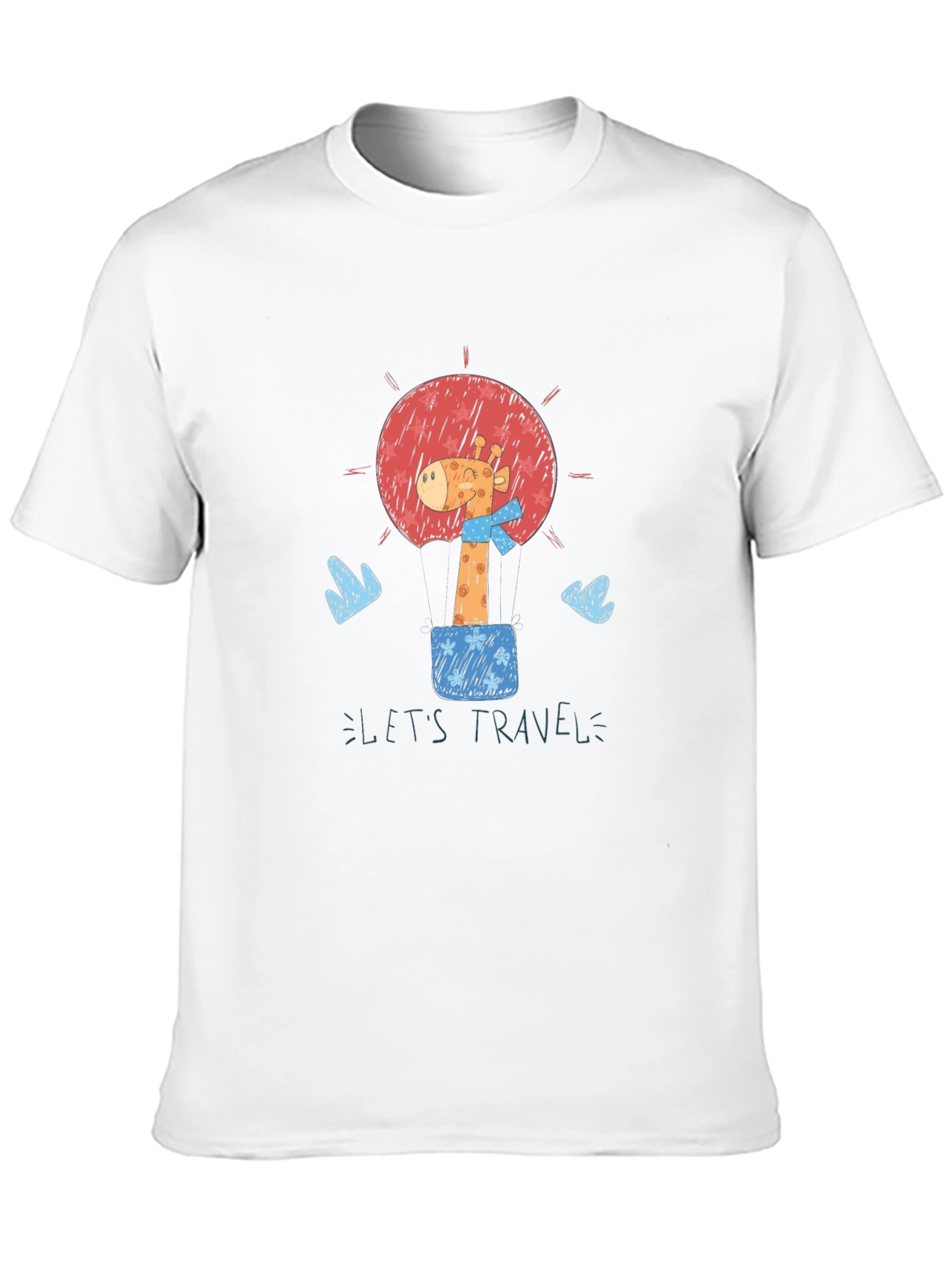 Giraffe Travel Tee - Black Graphic T-Shirt