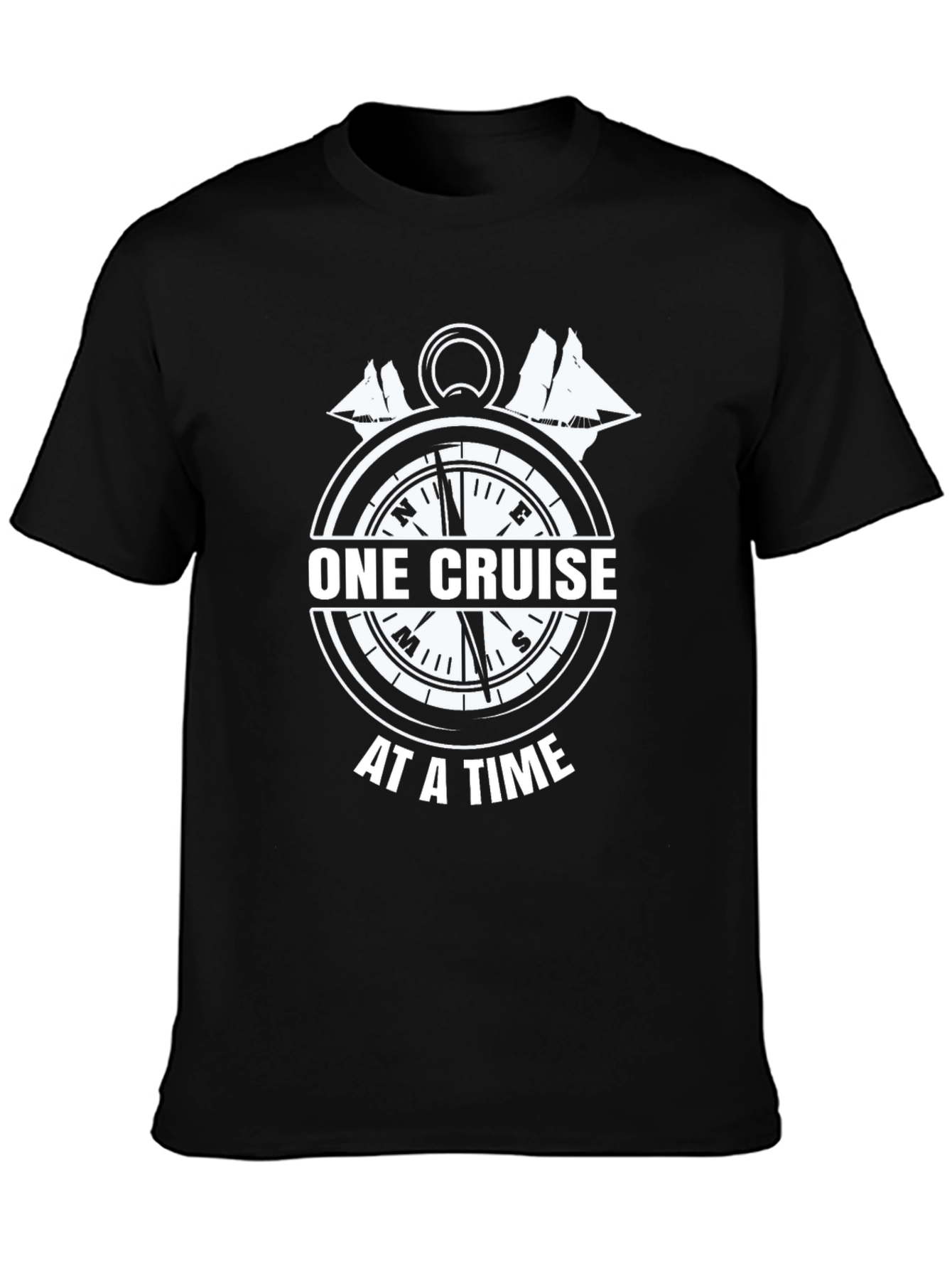 One Cruise at a Time Graphic Tee - Black