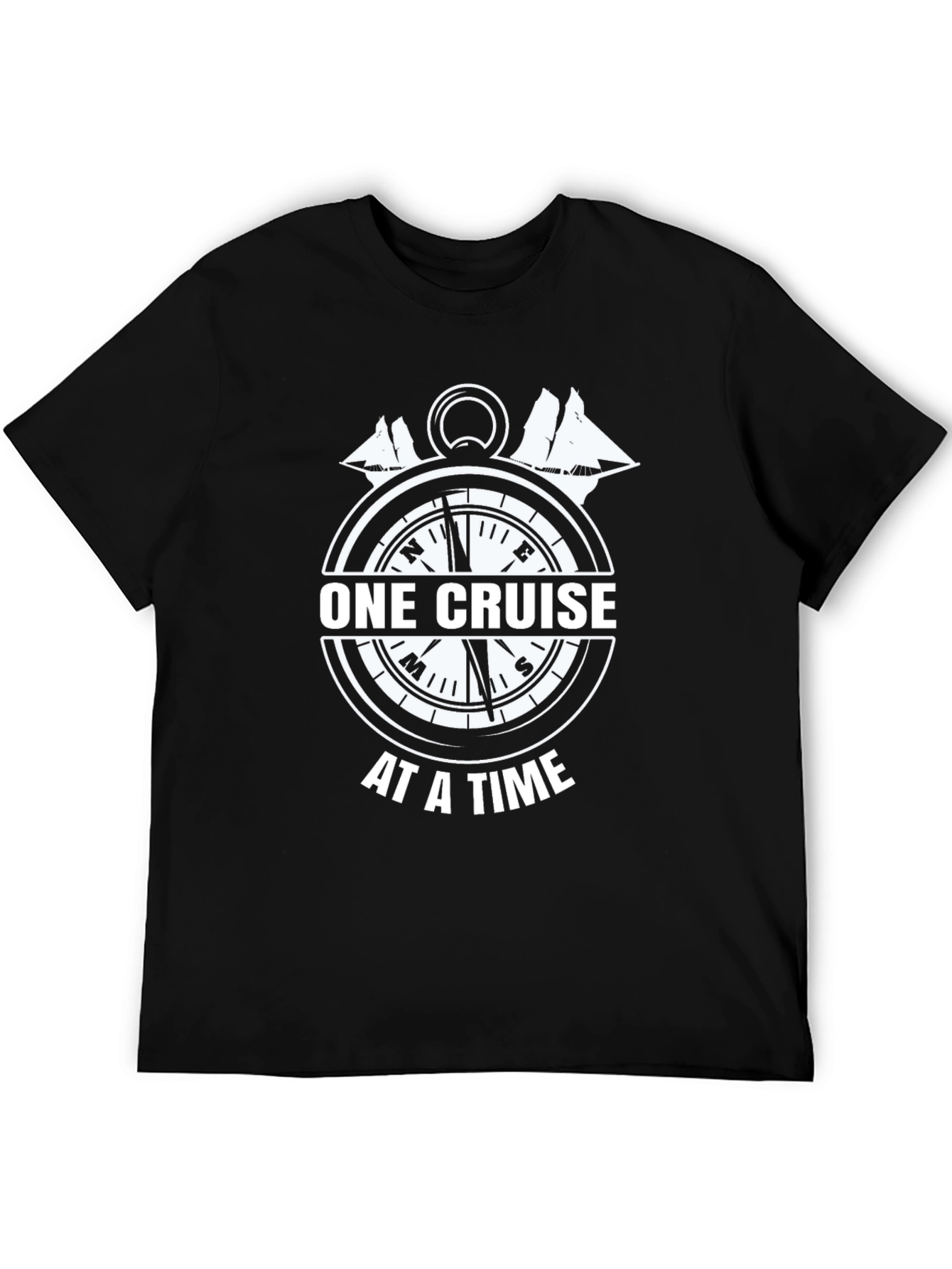 One Cruise at a Time Graphic Tee - Black