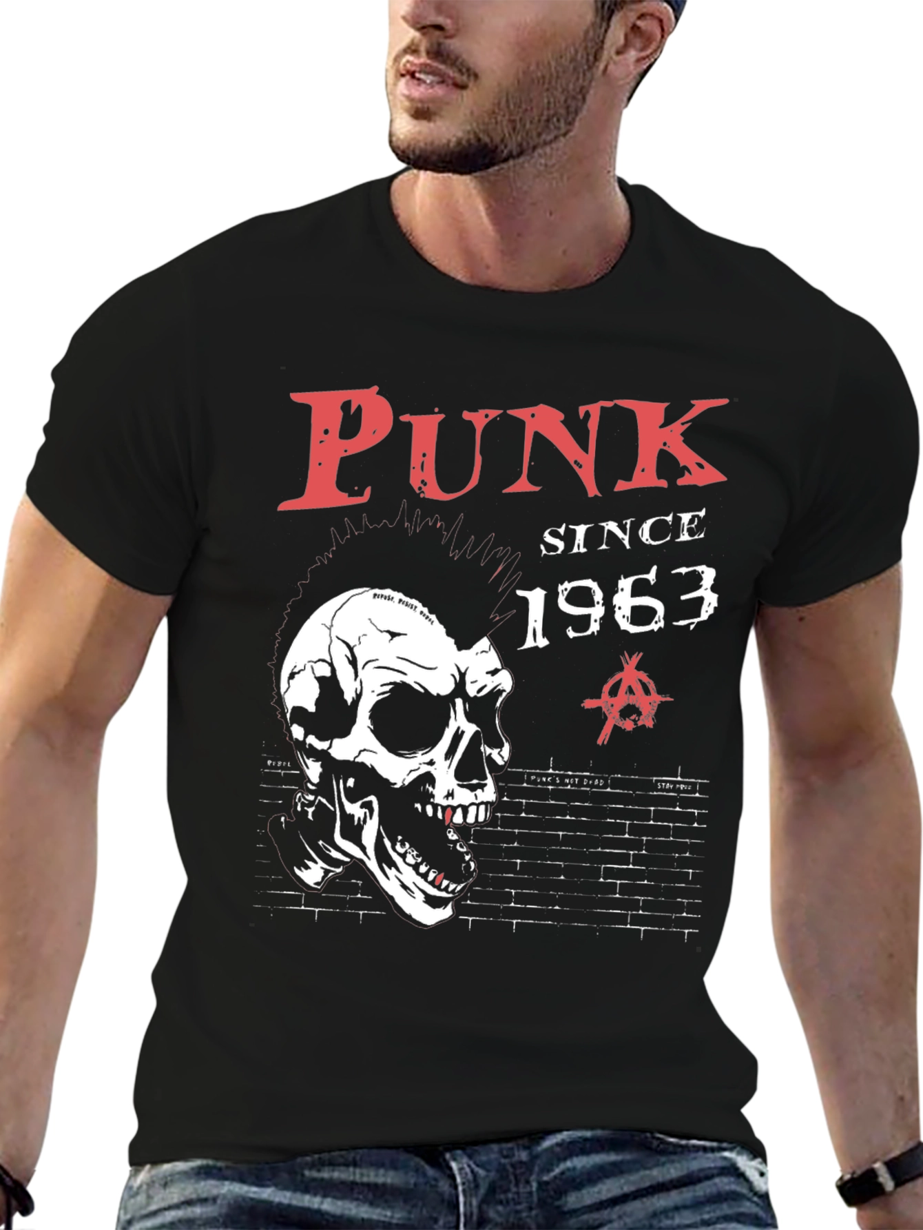 Punk Since 1963 Black Graphic T-Shirt