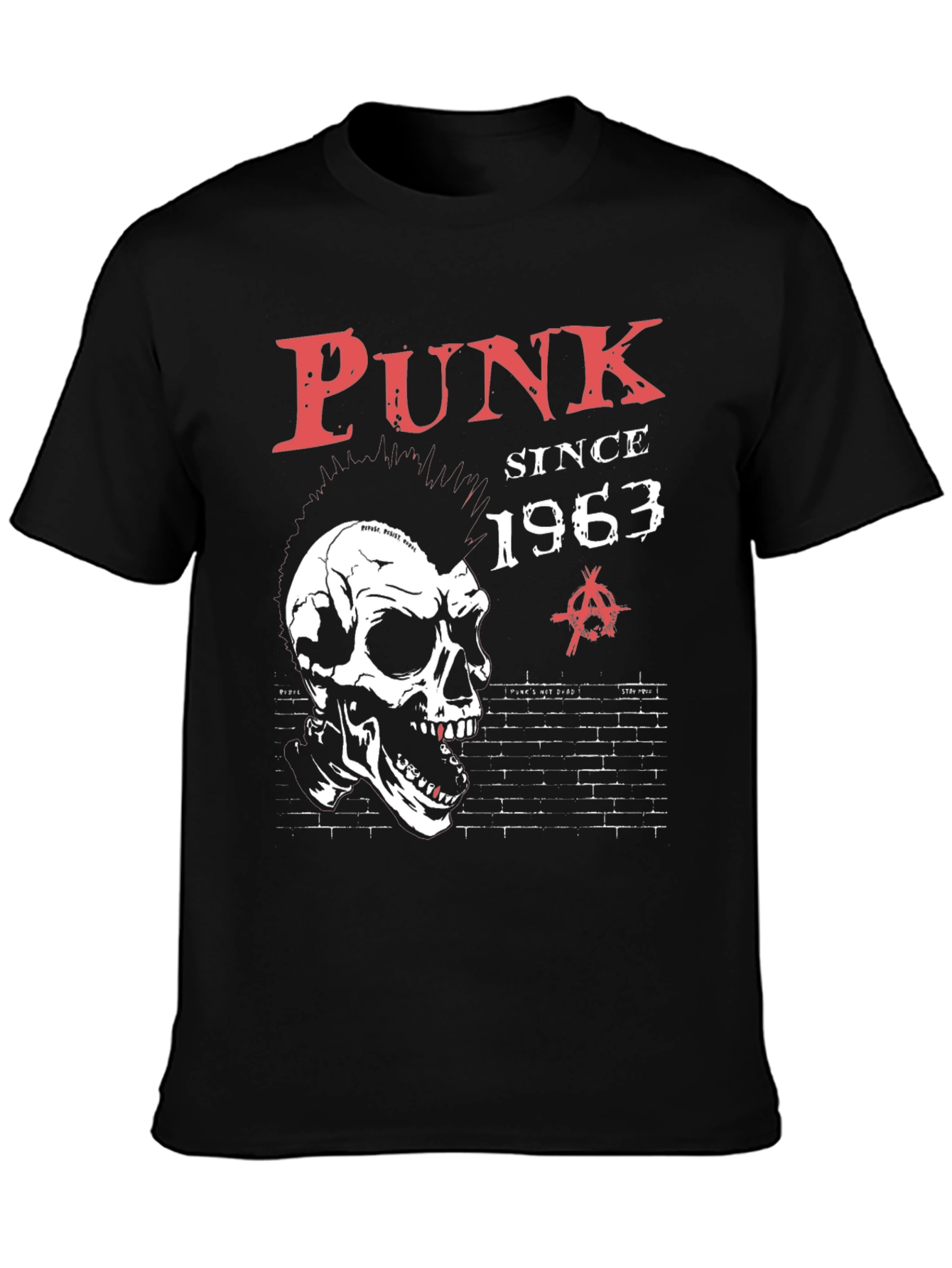 Punk Since 1963 Black Graphic T-Shirt