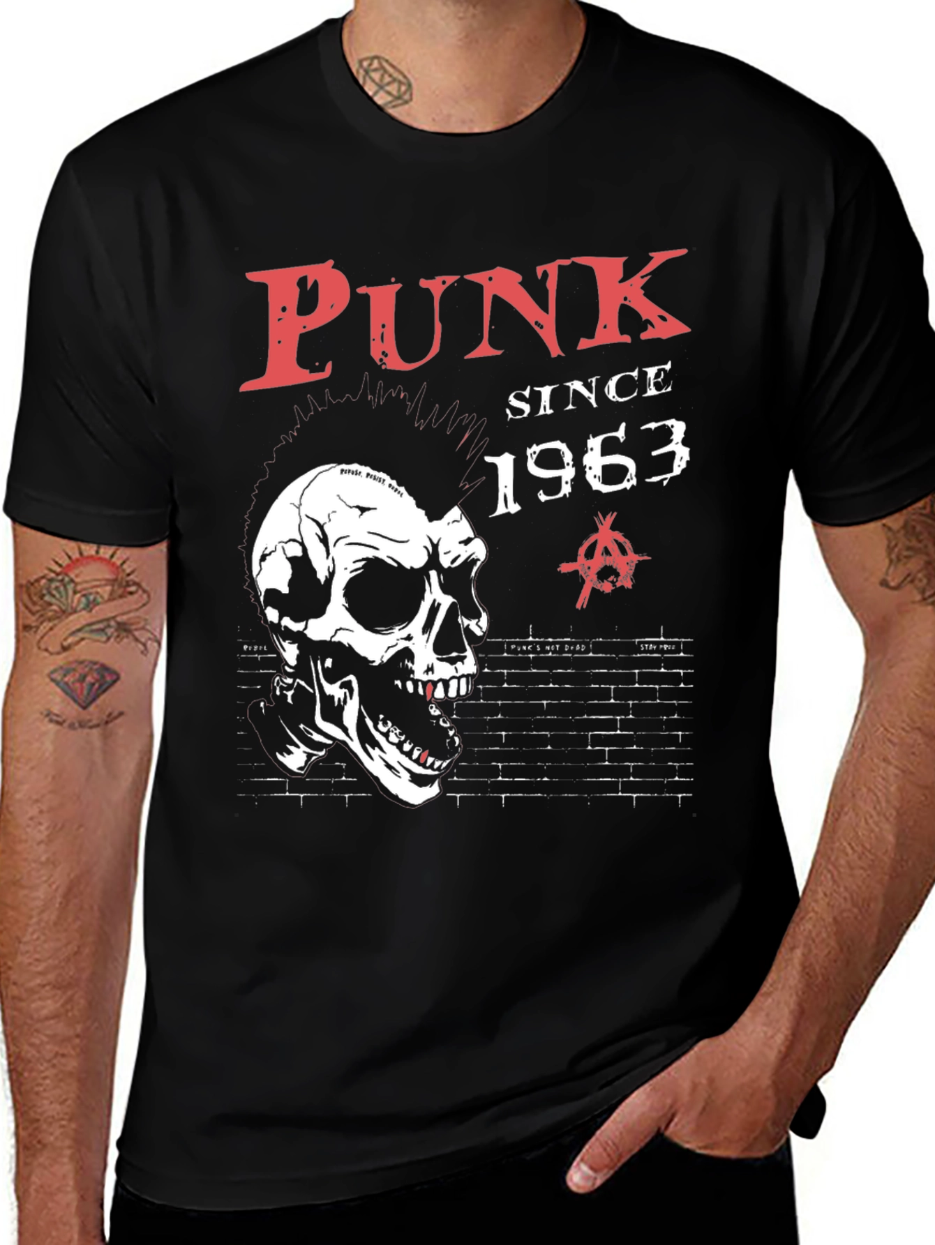 Punk Since 1963 Black Graphic T-Shirt