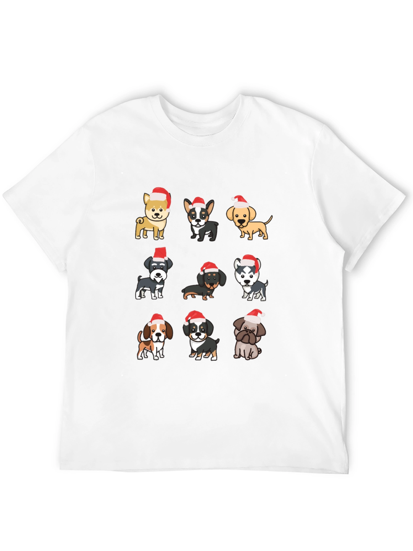 Festive Dog Breeds T-Shirt - Holiday Cheer