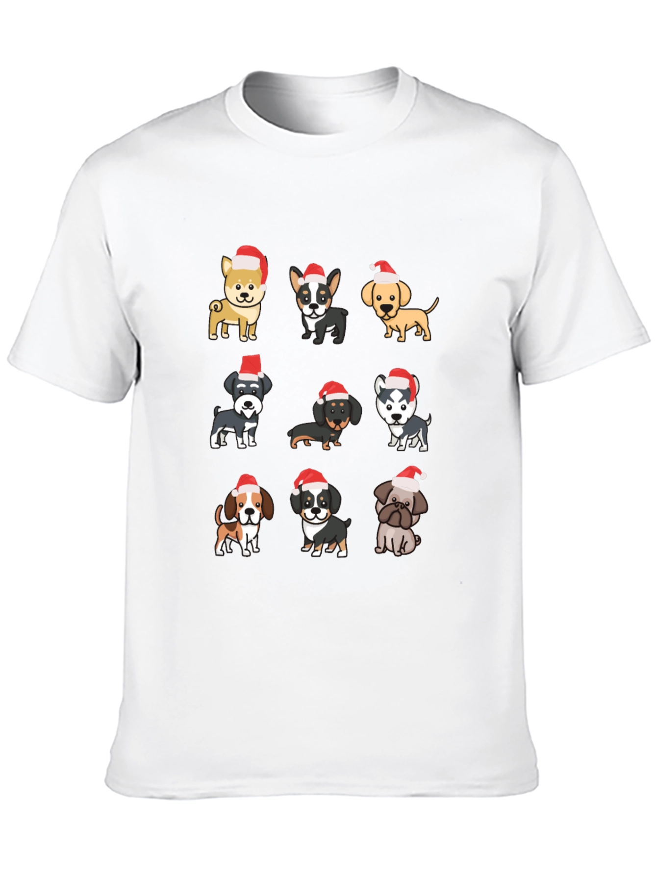 Festive Dog Breeds T-Shirt - Holiday Cheer