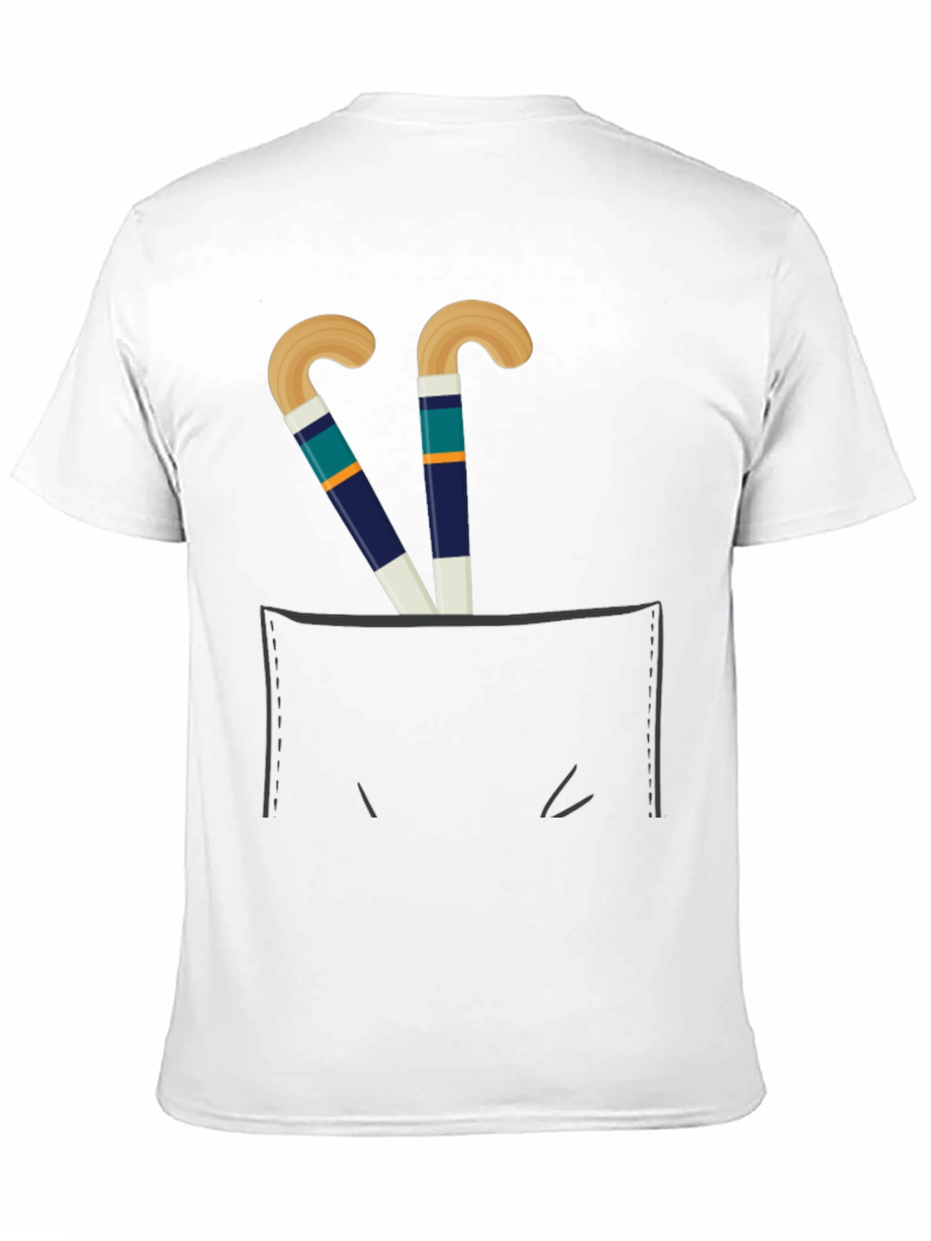 Hockey Sticks Pocket T-Shirt - Sports Fan Tee
