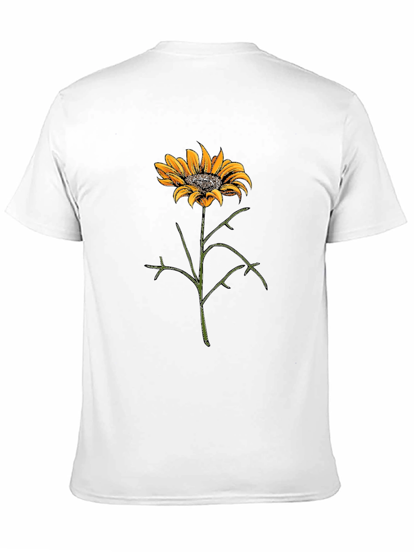 Sunflower Graphic Tee - Black Cotton T-Shirt