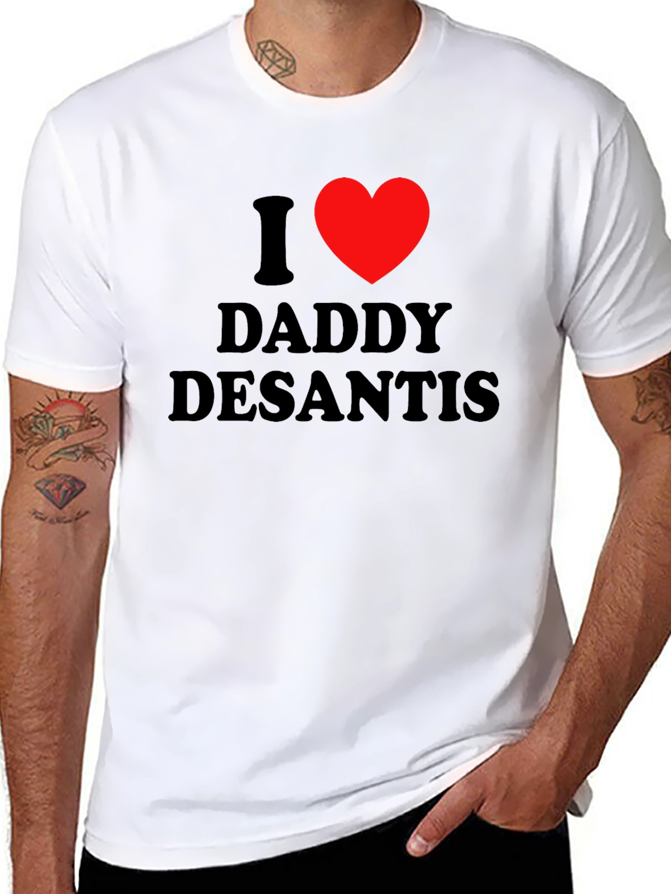 I Heart Daddy DeSantis T-Shirt - Black Tee
