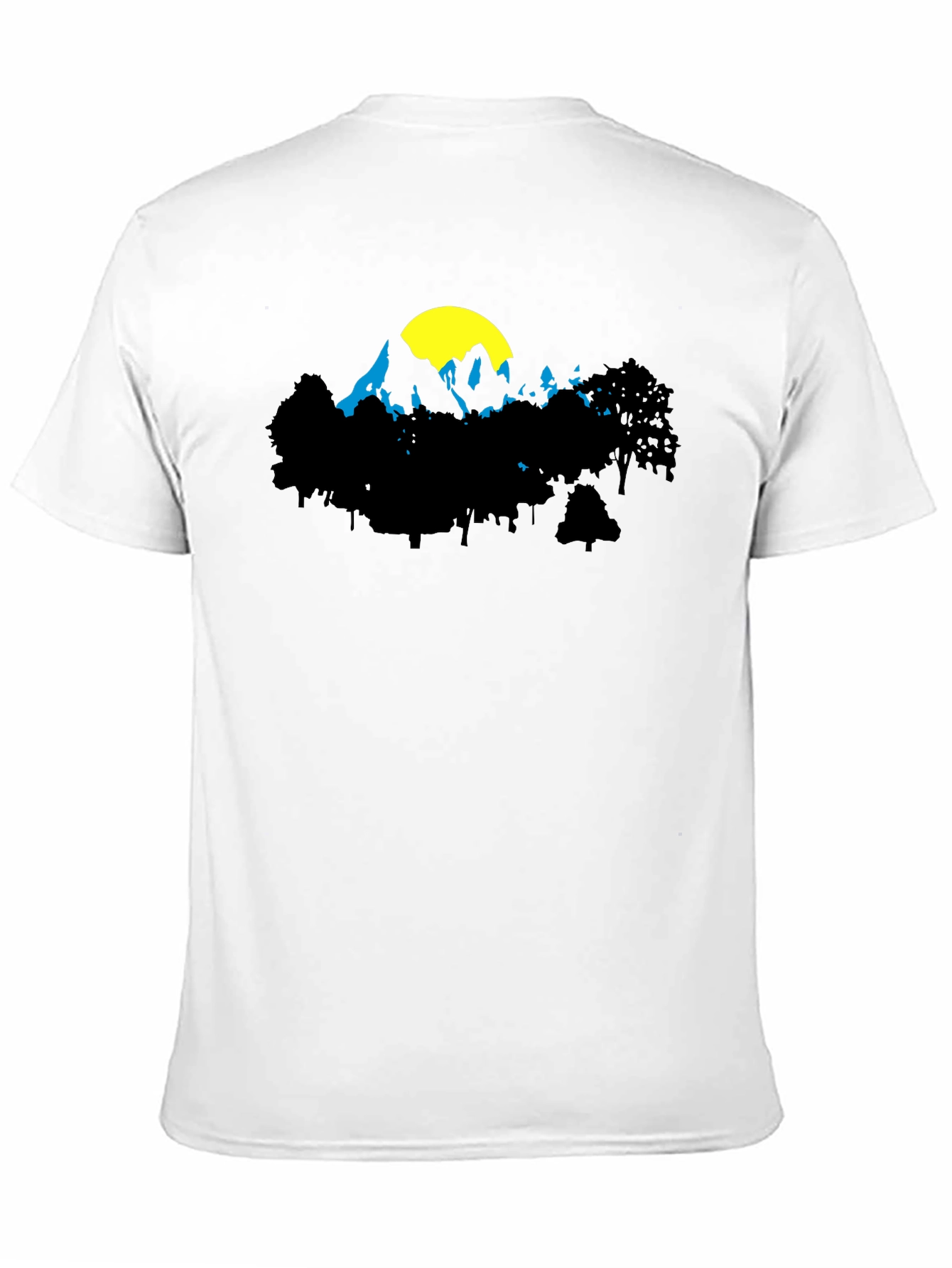 Mountain Silhouette Graphic Tee - Black