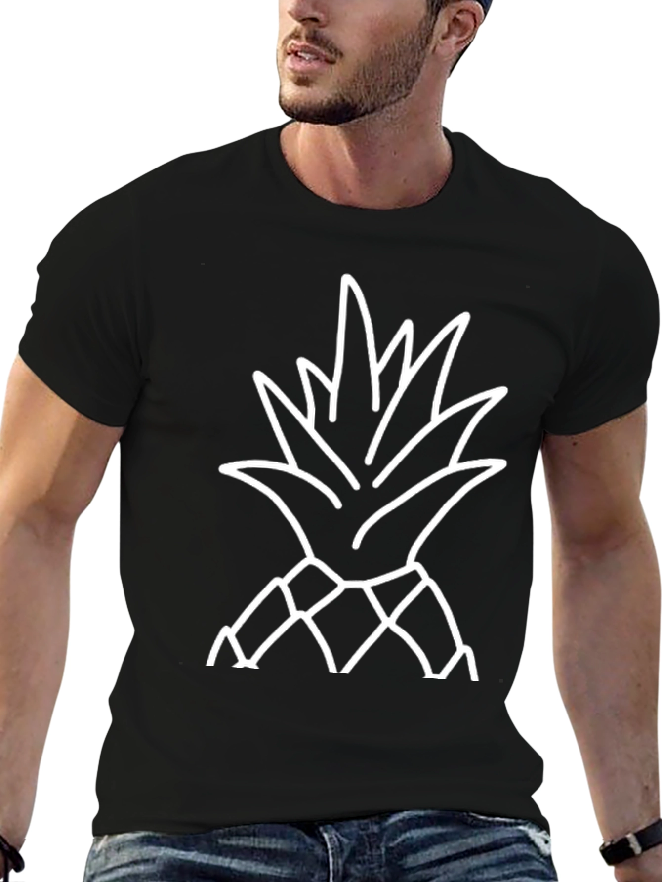 Pineapple Graphic Tee - Black