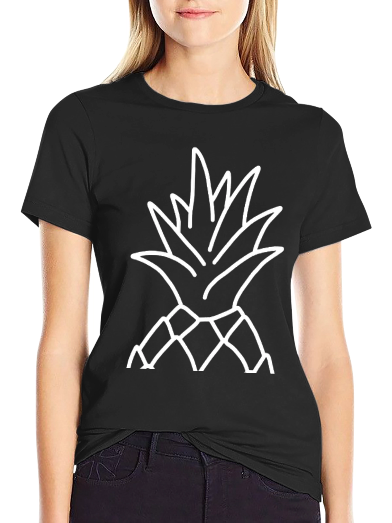Pineapple Graphic Tee - Black