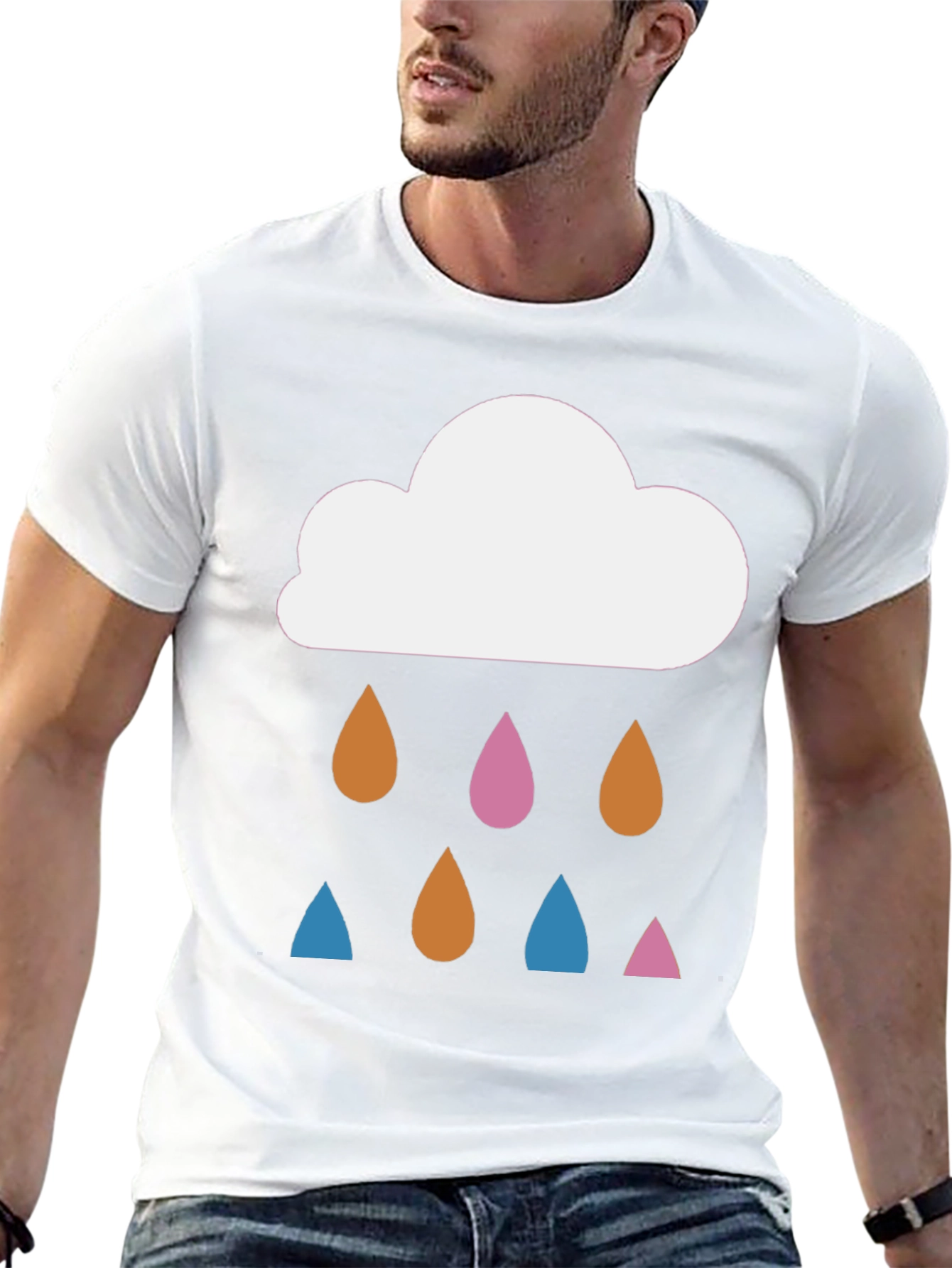 Cloud Raindrop T-Shirt: Stylish Graphic Tee