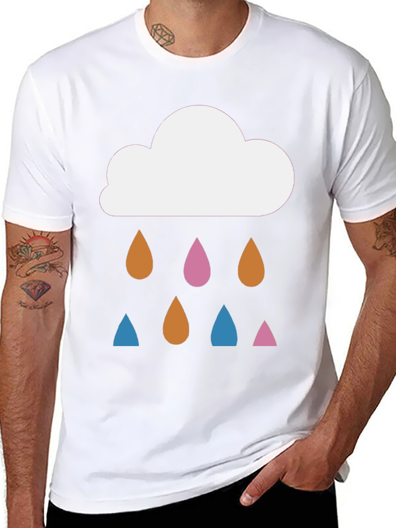 Cloud Raindrop T-Shirt: Stylish Graphic Tee