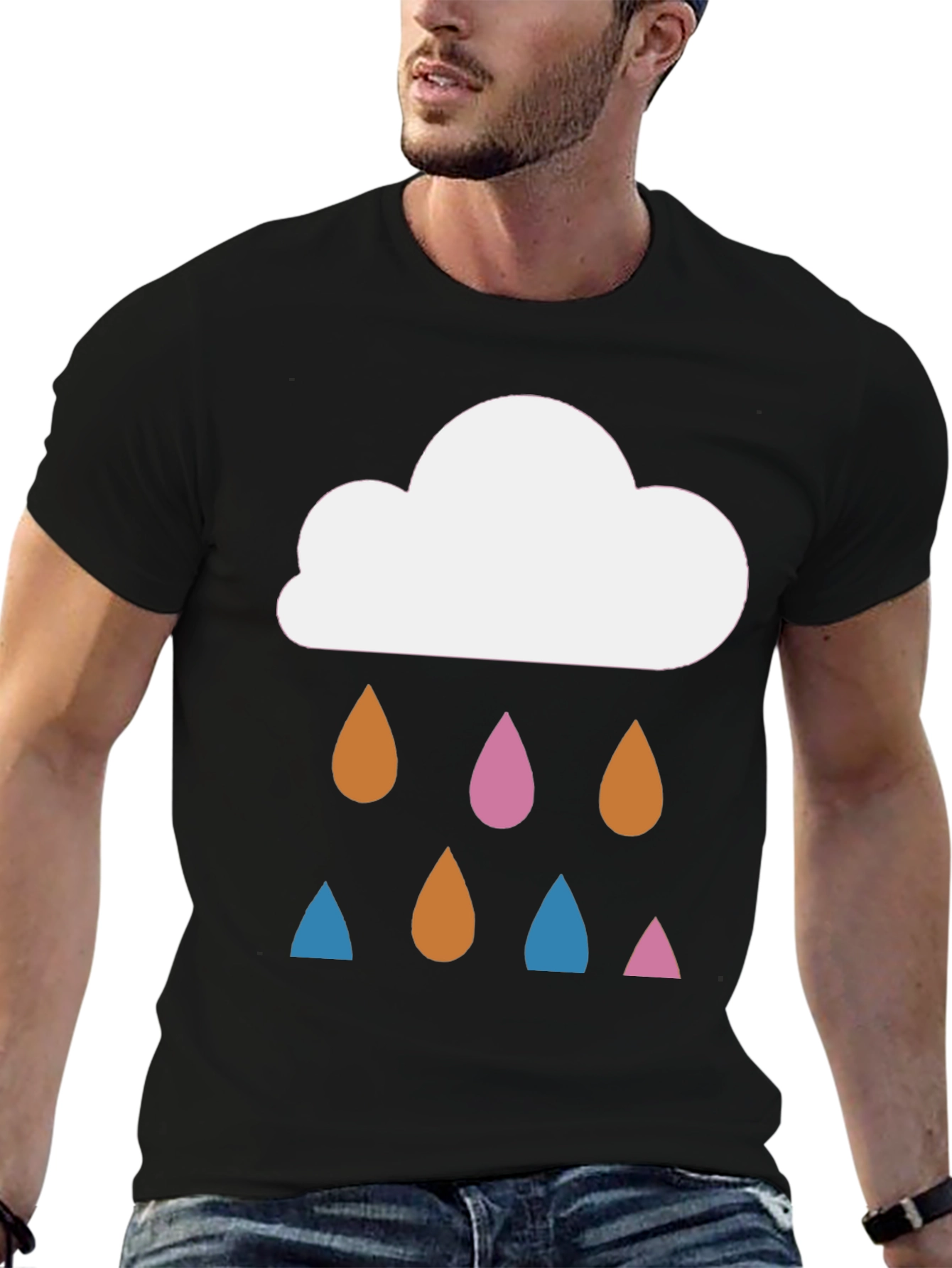 Cloud Raindrop T-Shirt: Stylish Graphic Tee