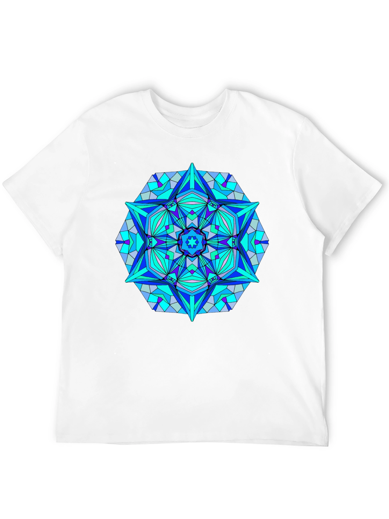 Geometric Mandala T-Shirt - Black