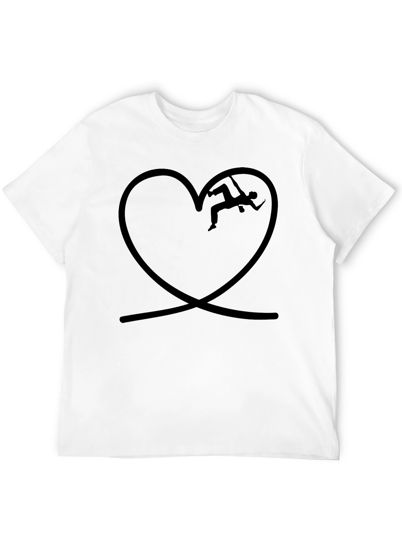Climbing Heart Graphic T-Shirt - Black