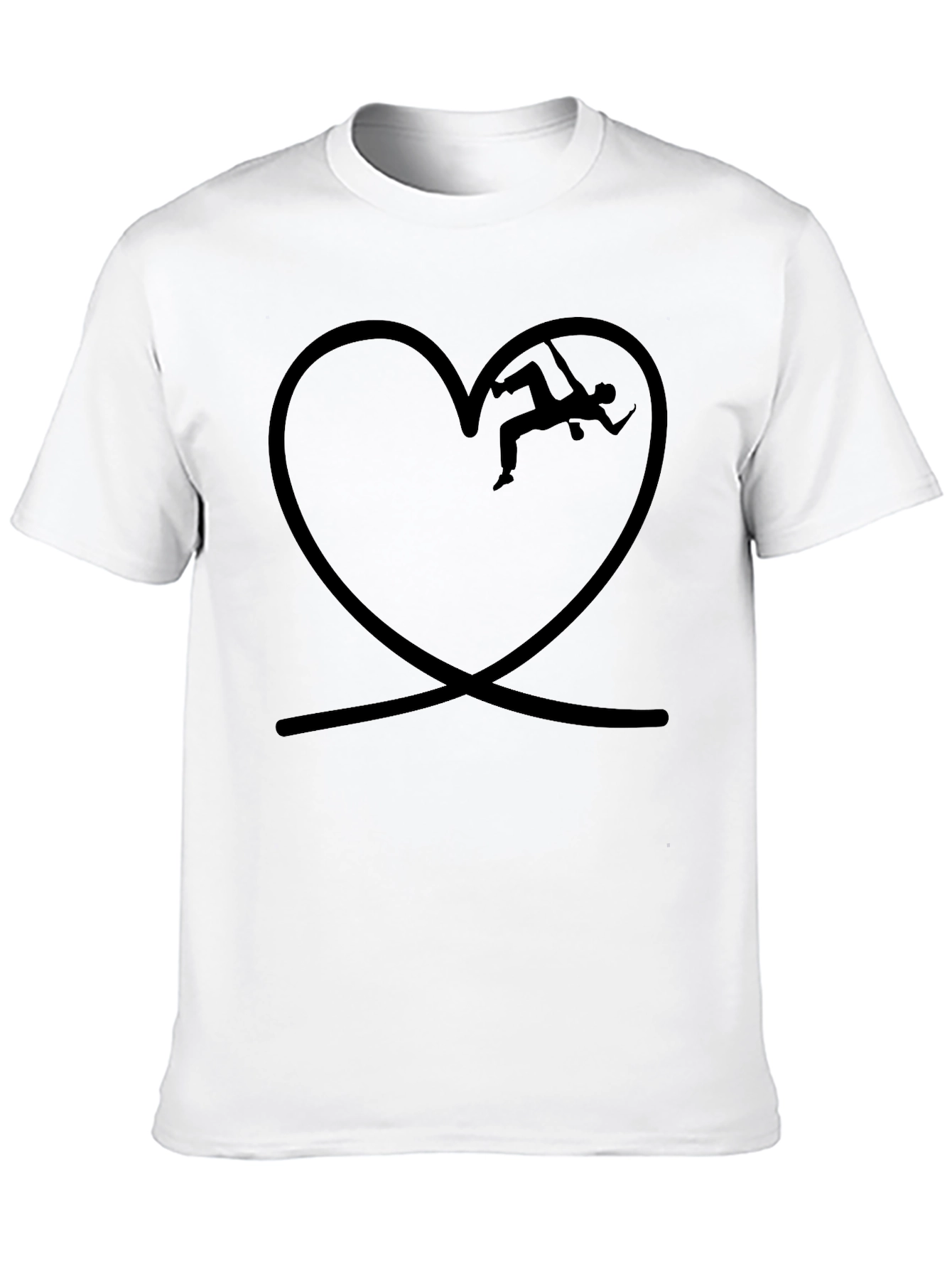 Climbing Heart Graphic T-Shirt - Black