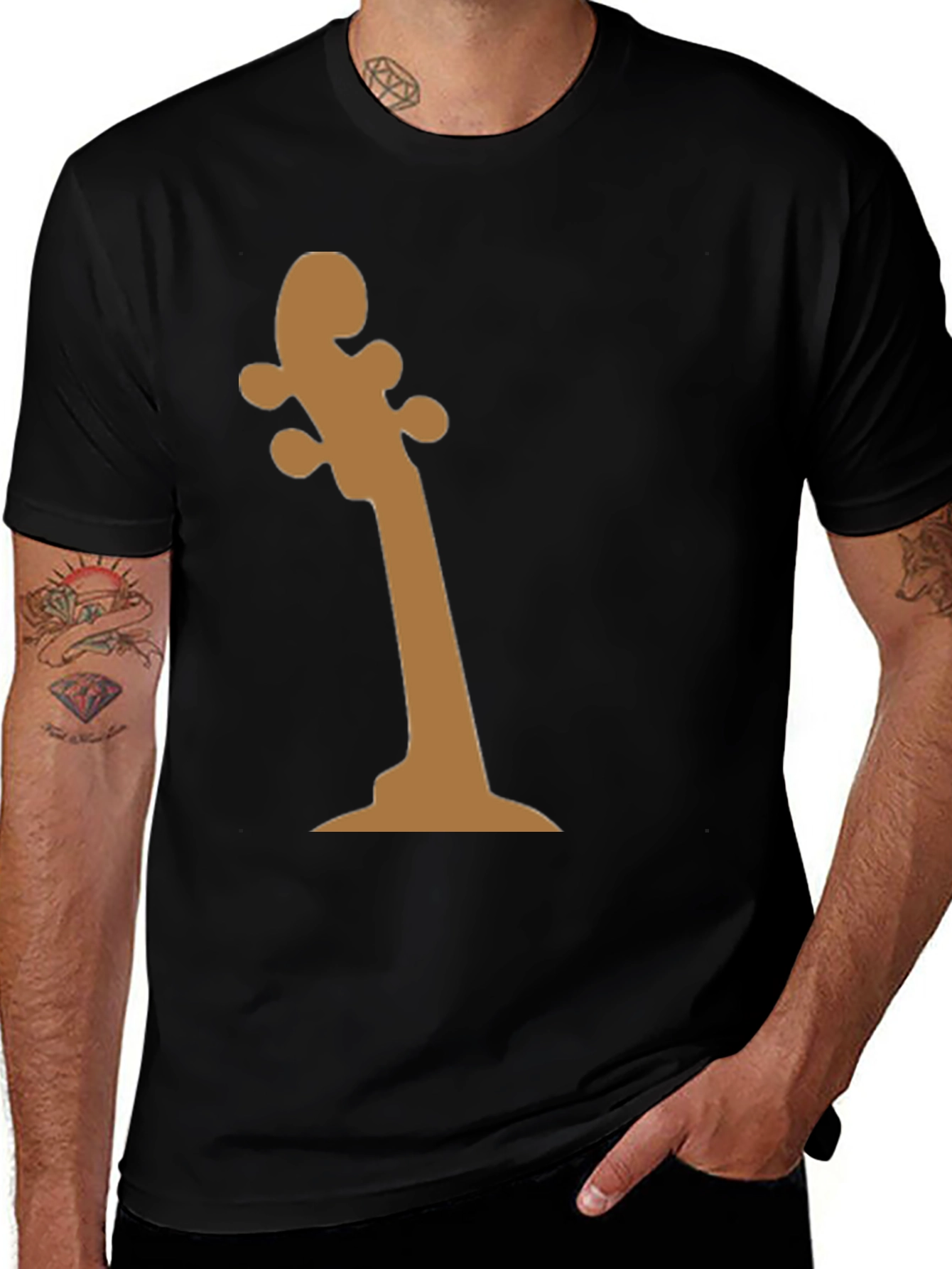 Violin Headstock Graphic Tee - Musician Style