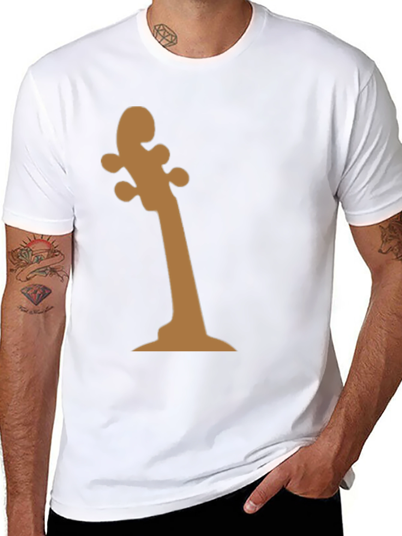 Violin Headstock Graphic Tee - Musician Style