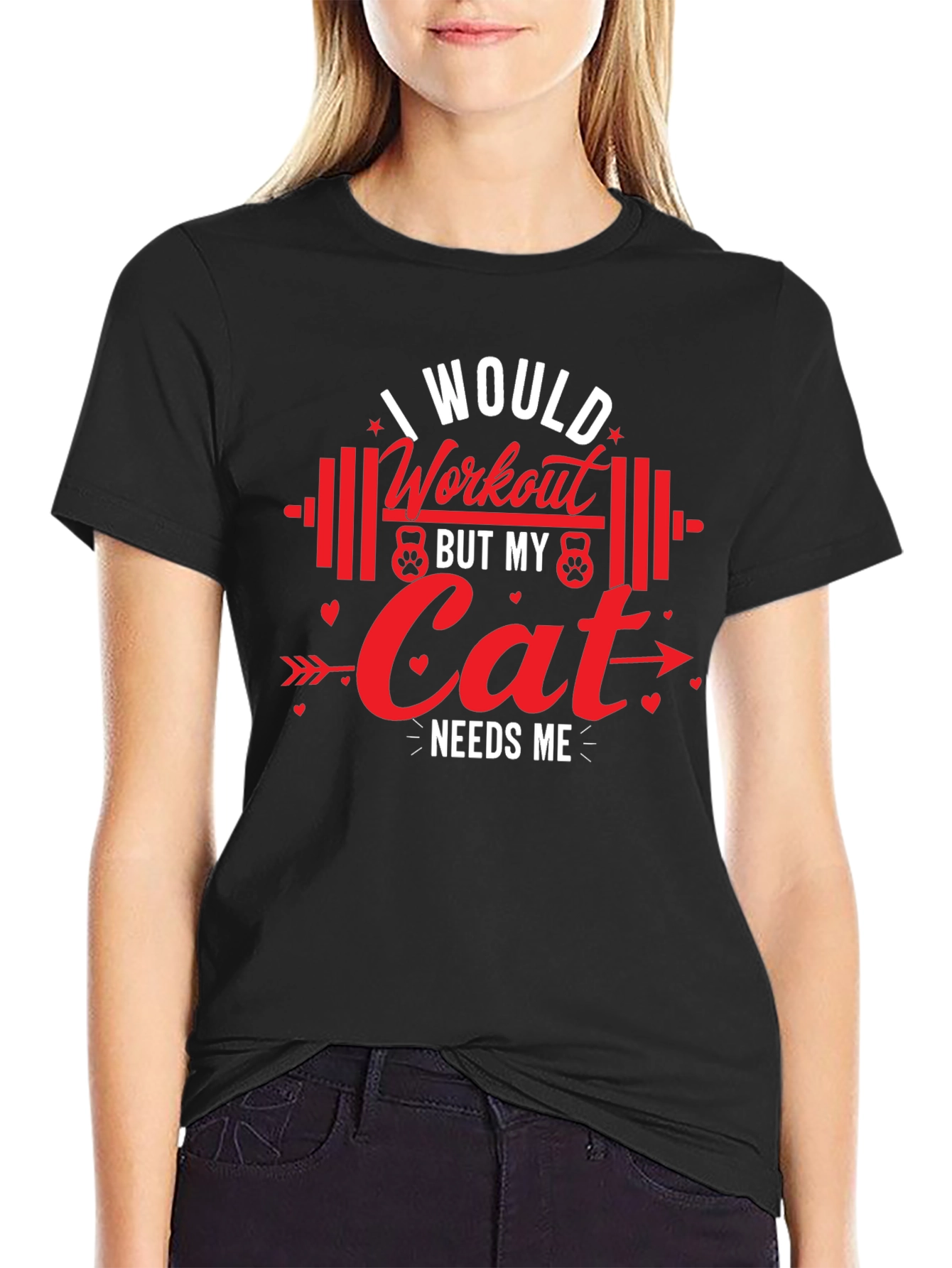 Workout Cat Needs Me T-Shirt