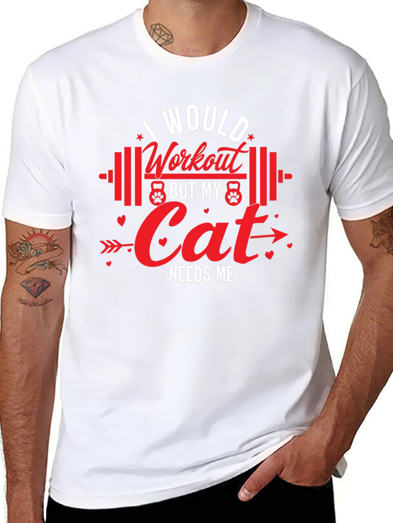 Workout Cat Needs Me T-Shirt