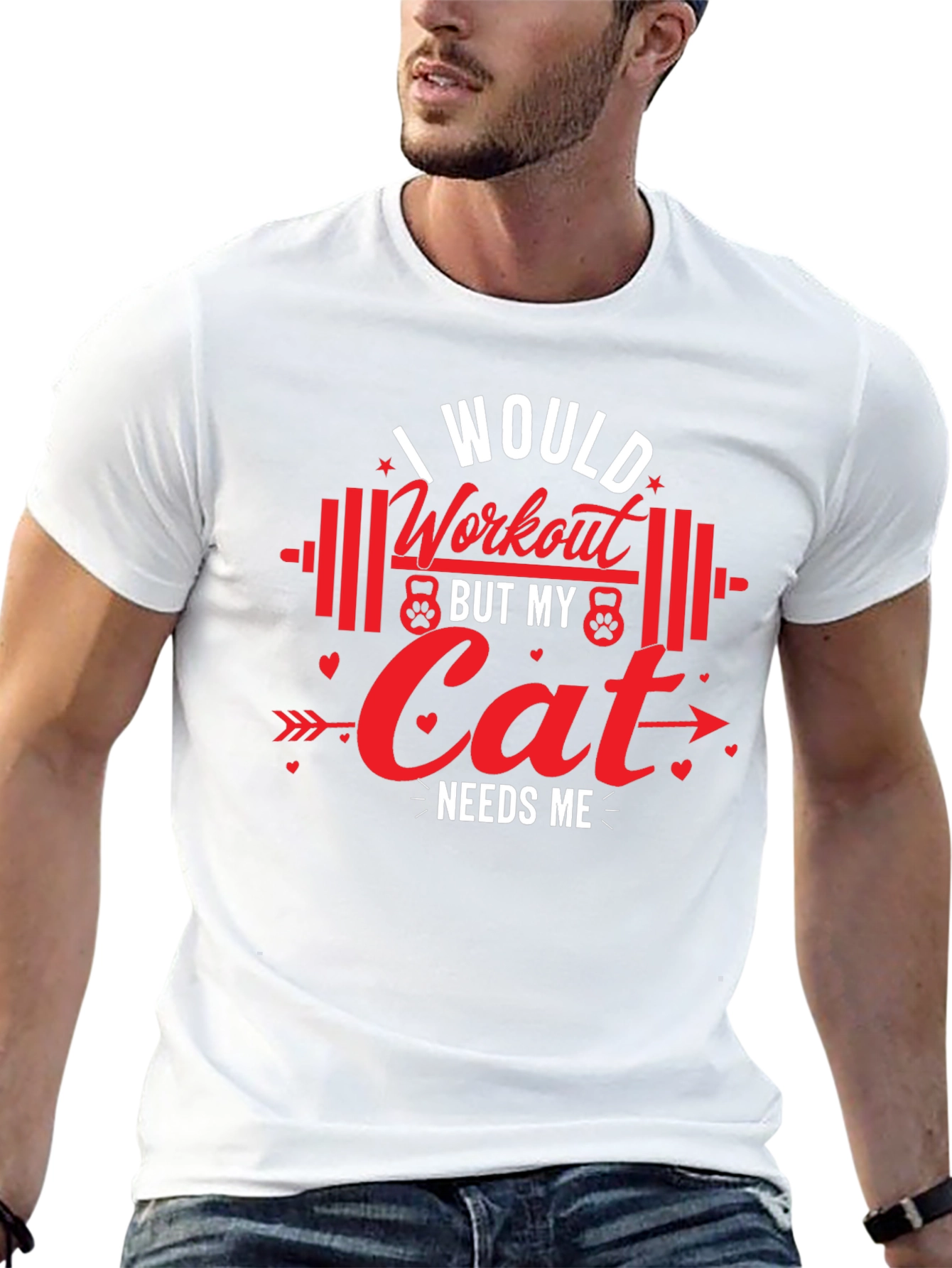 Workout Cat Needs Me T-Shirt