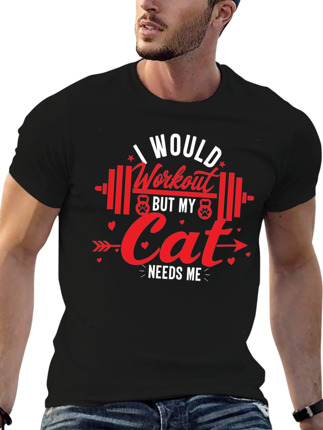 Workout Cat Needs Me T-Shirt