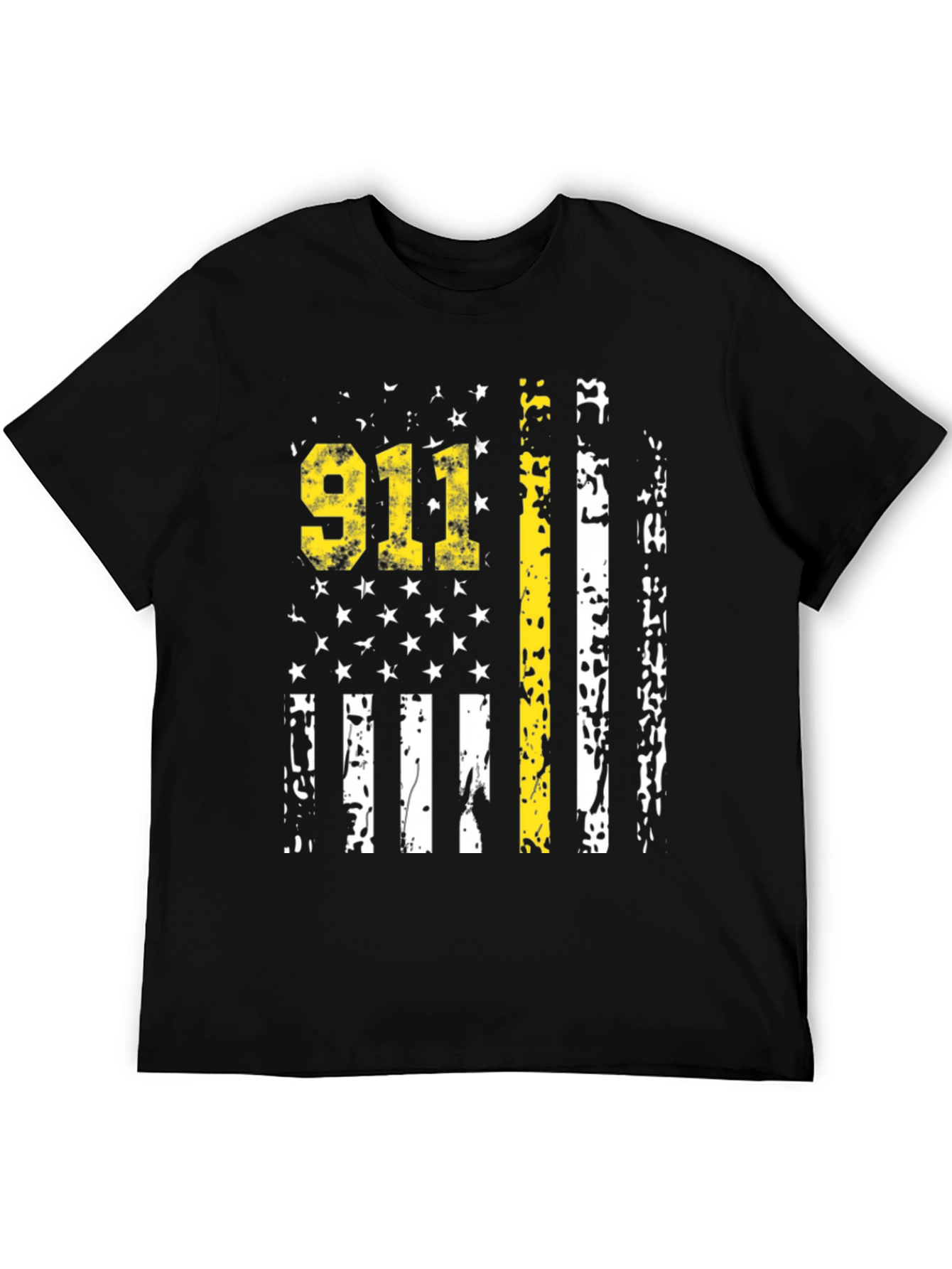 911 Thin Yellow Line American Flag T-Shirt