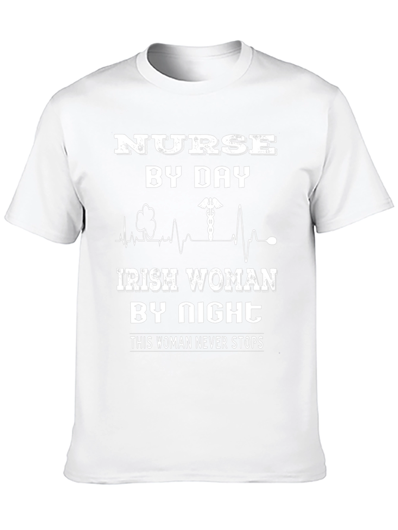 Nurse By Day Irish Woman By Night Black T-Shirt