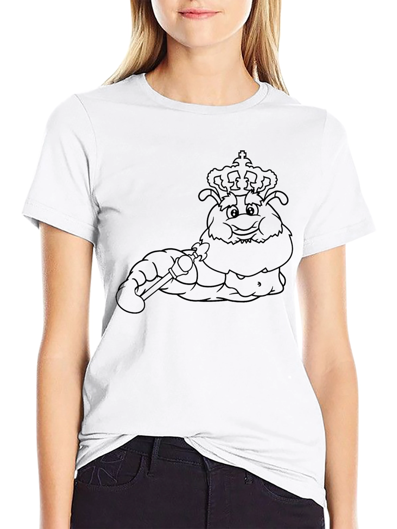 Cartoon Crowned Grub Tee