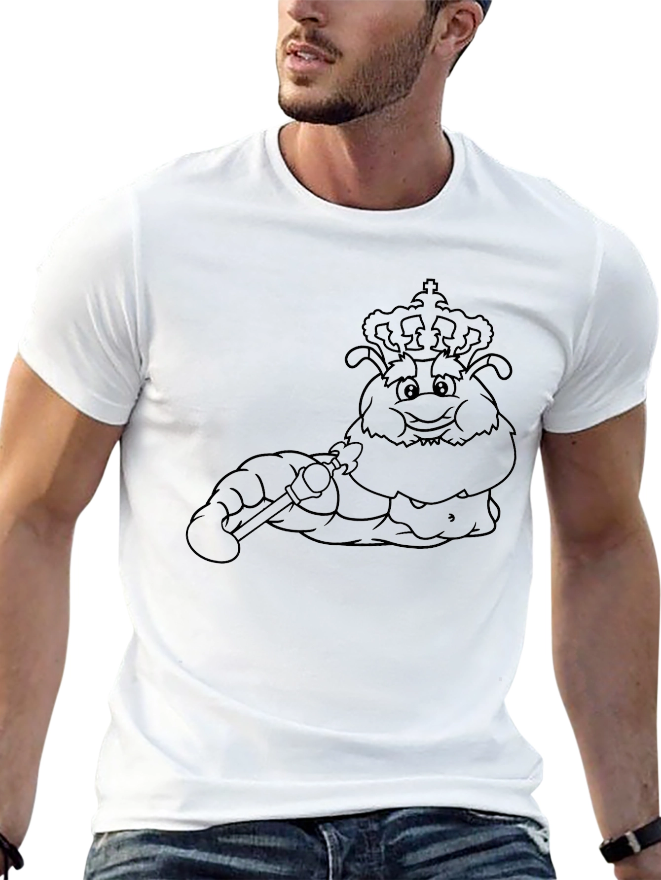 Cartoon Crowned Grub Tee