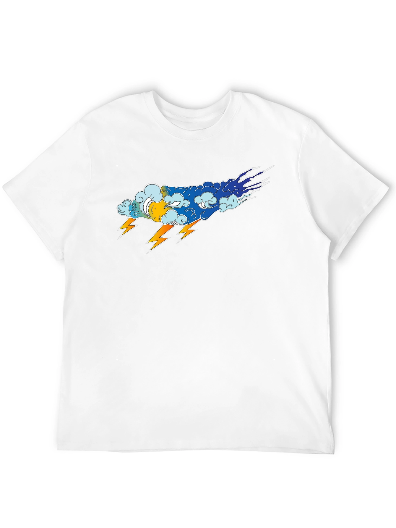 Stormy Weather Graphic Tee - Bold Lightning Design