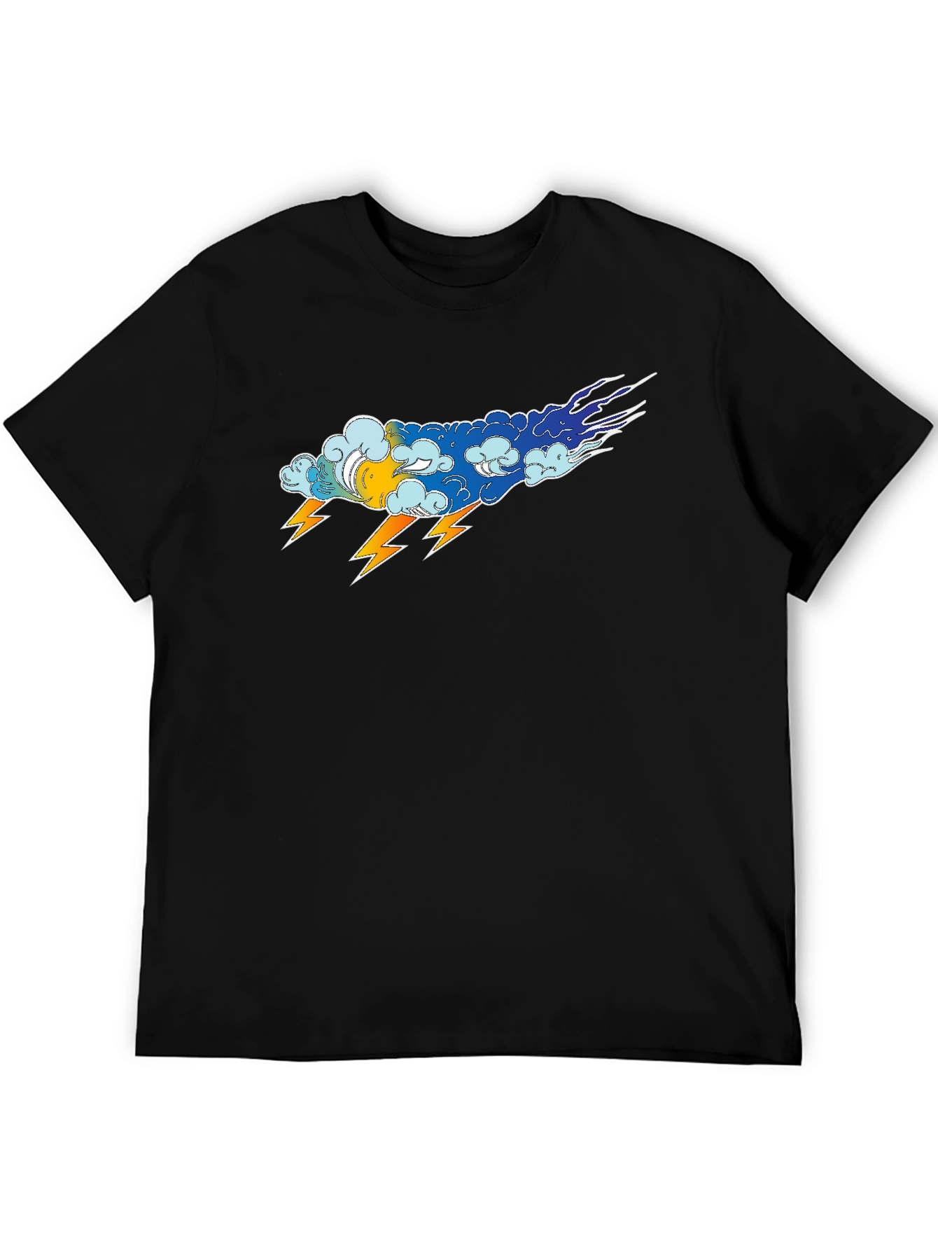 Stormy Weather Graphic Tee - Bold Lightning Design