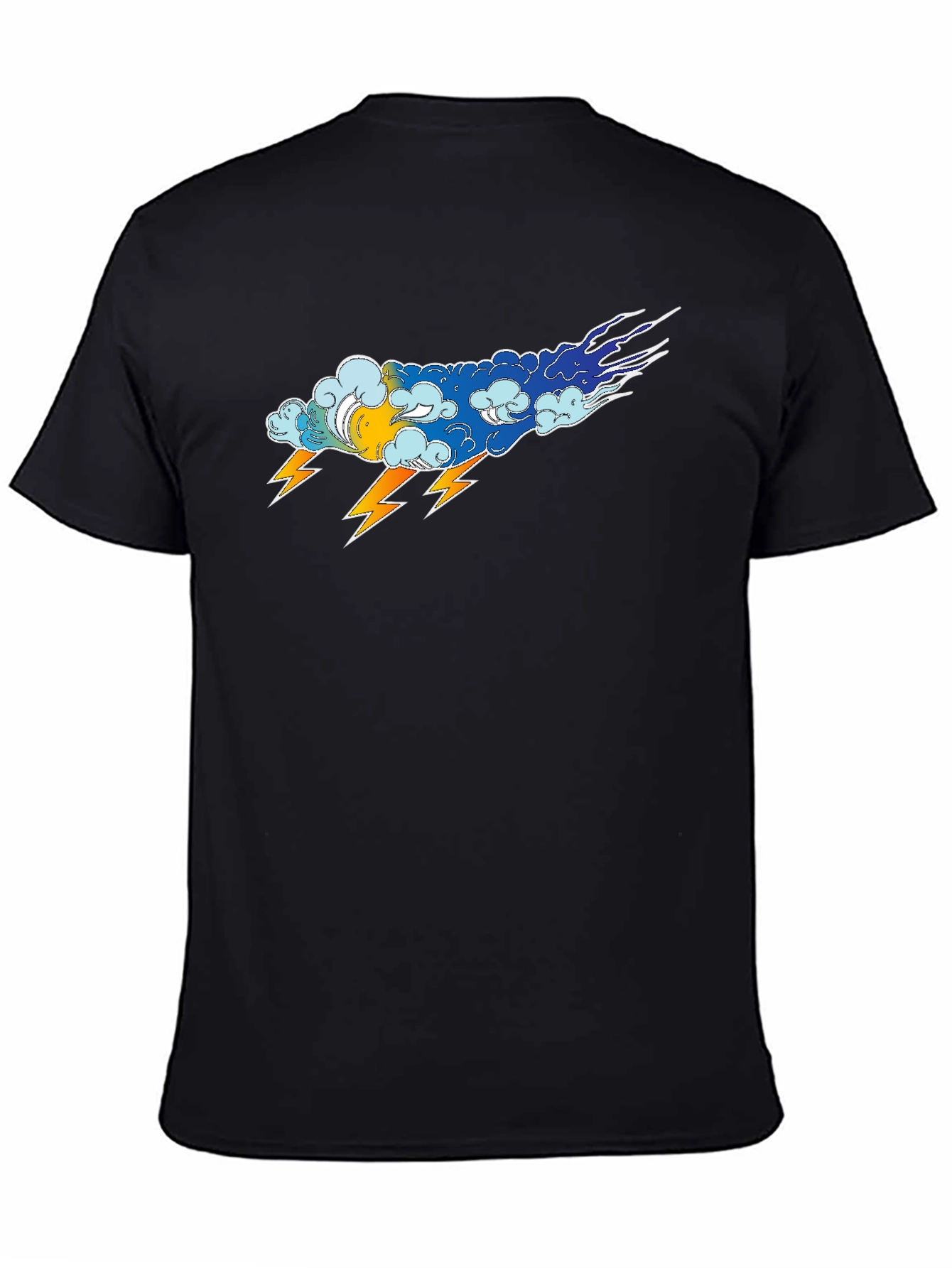 Stormy Weather Graphic Tee - Bold Lightning Design