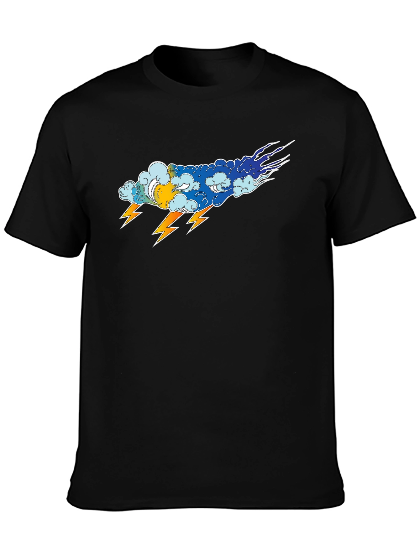 Stormy Weather Graphic Tee - Bold Lightning Design