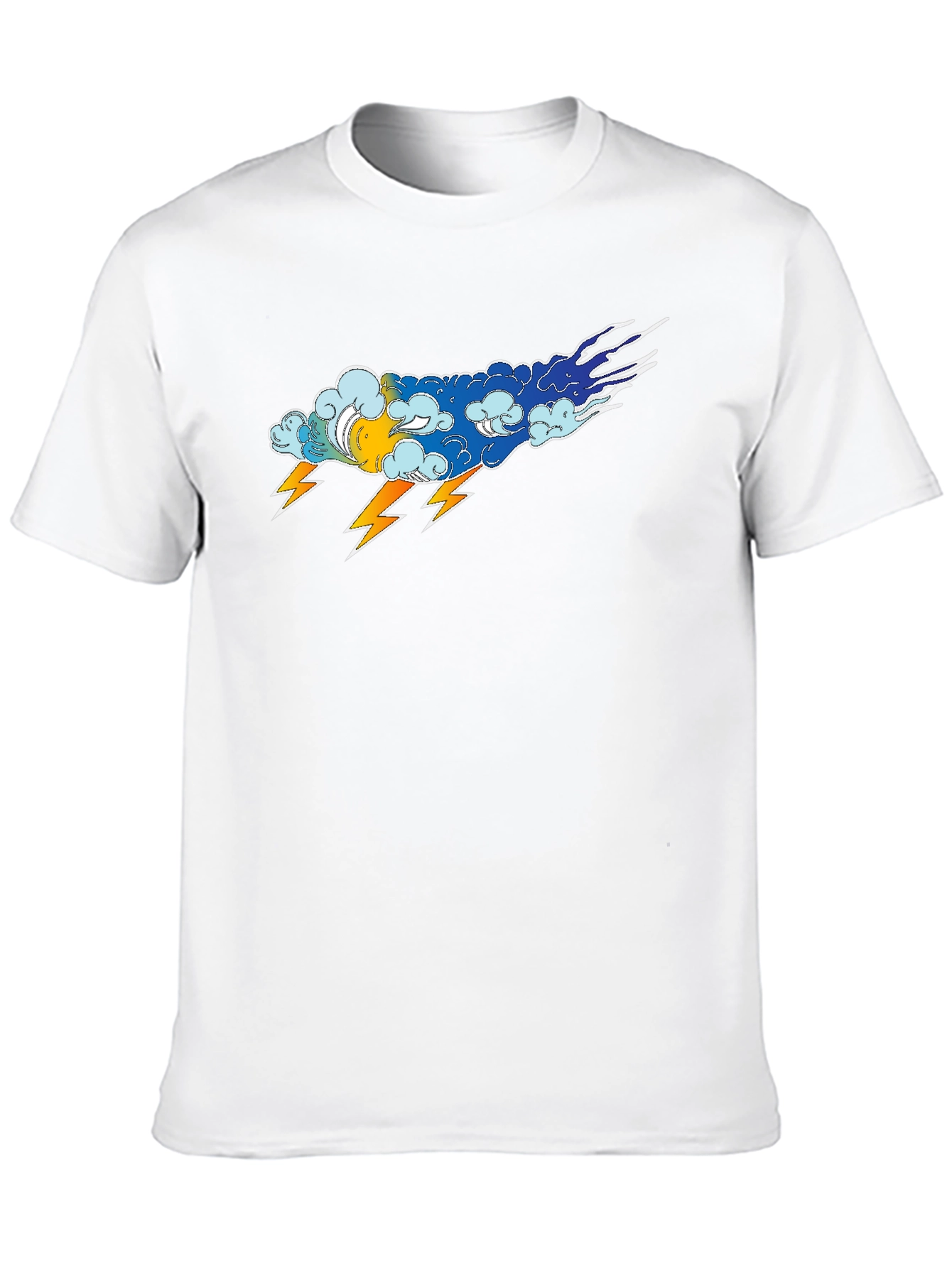 Stormy Weather Graphic Tee - Bold Lightning Design