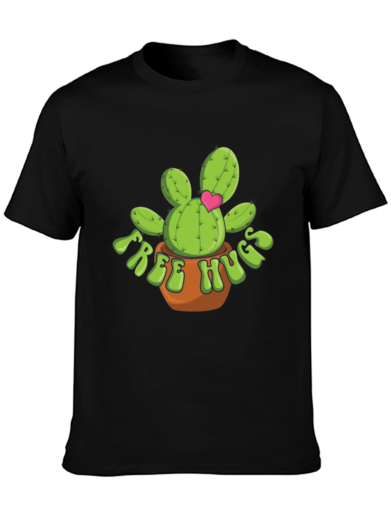 Free Hugs Cactus T-Shirt - Cute Desert Plant Tee