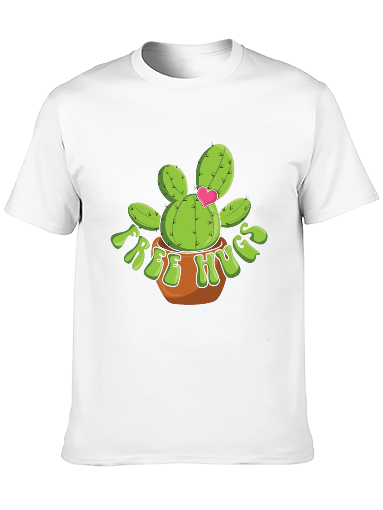 Free Hugs Cactus T-Shirt - Cute Desert Plant Tee