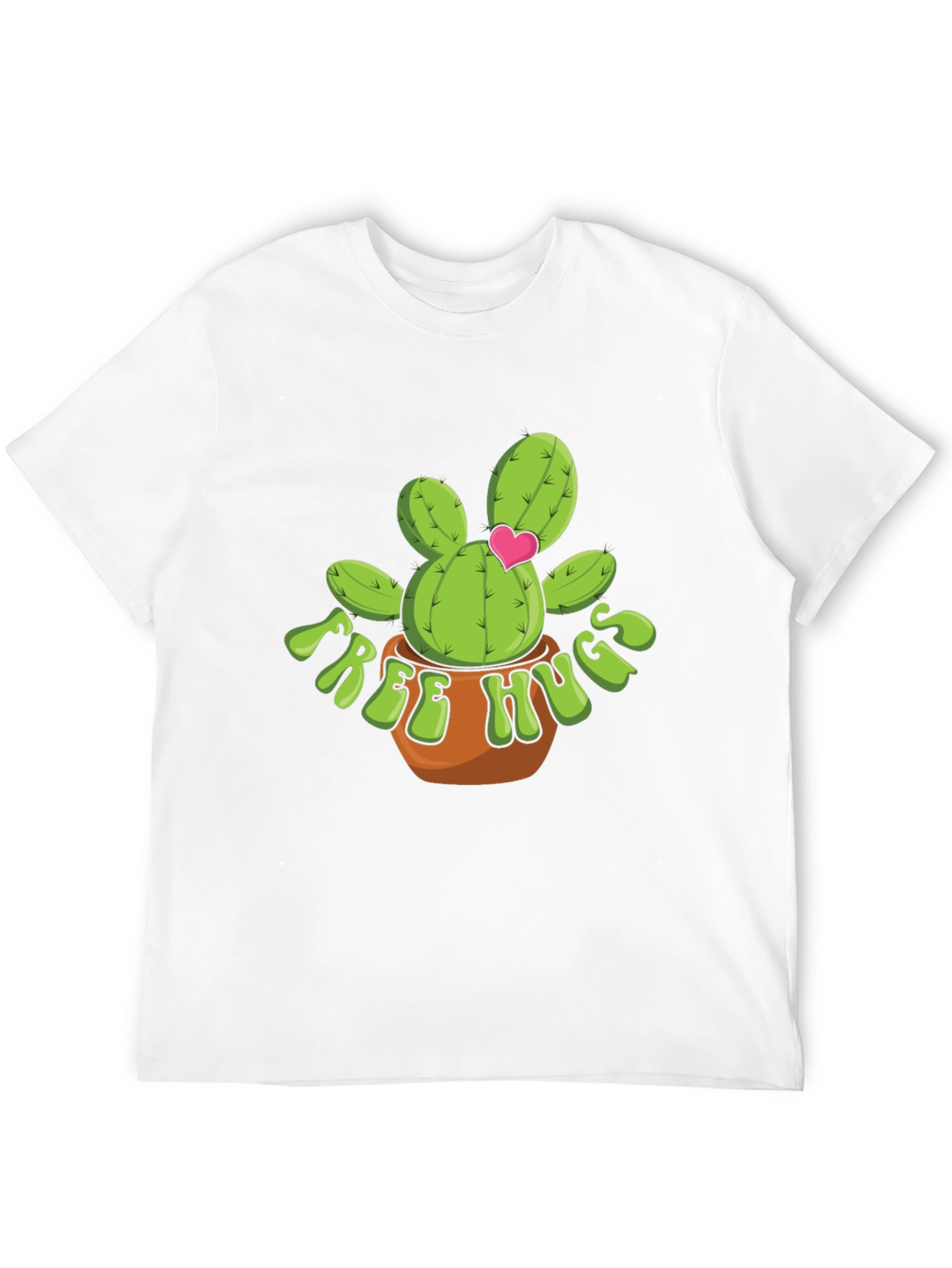 Free Hugs Cactus T-Shirt - Cute Desert Plant Tee
