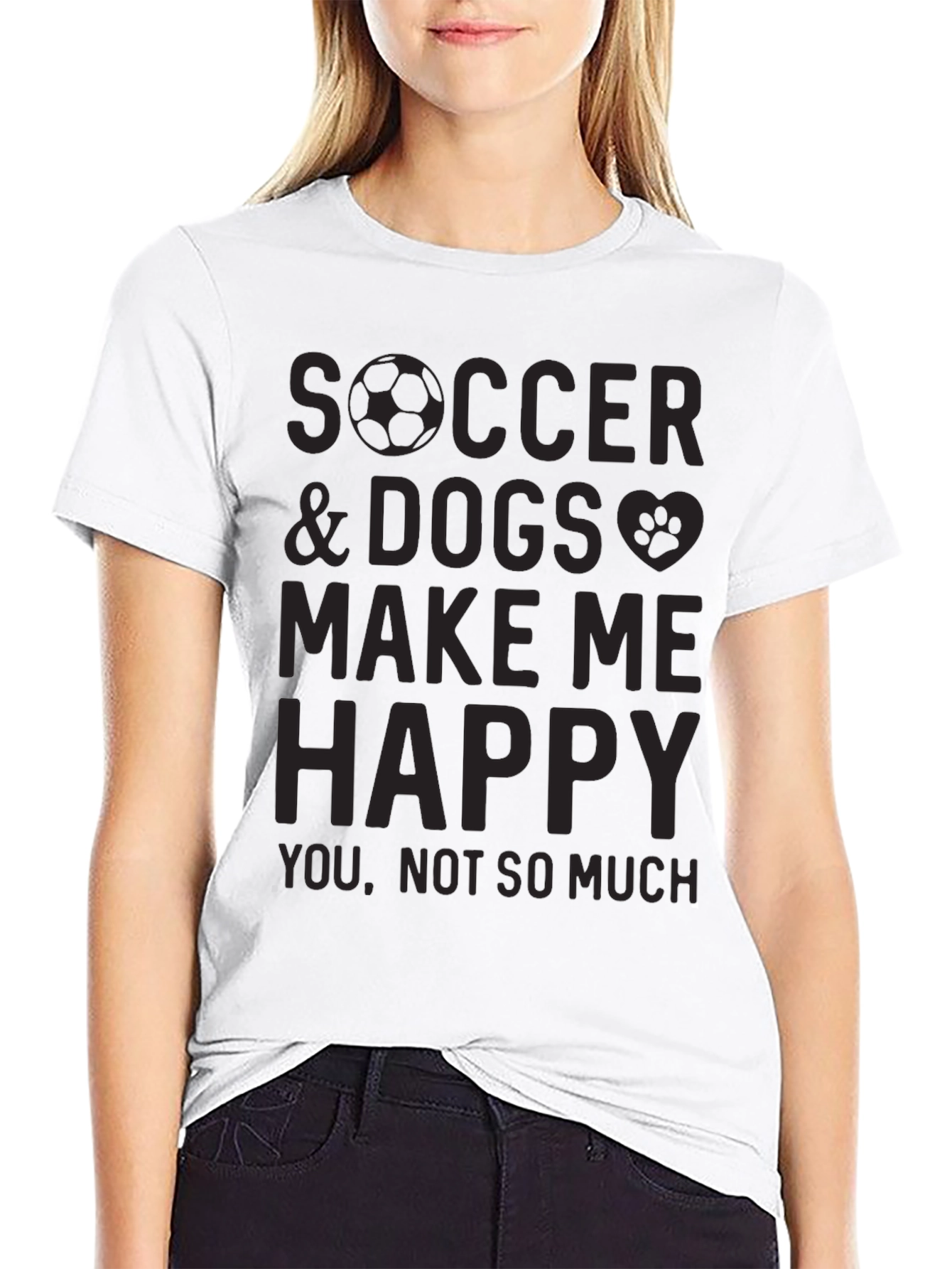 Soccer & Dogs Make Me Happy T-Shirt