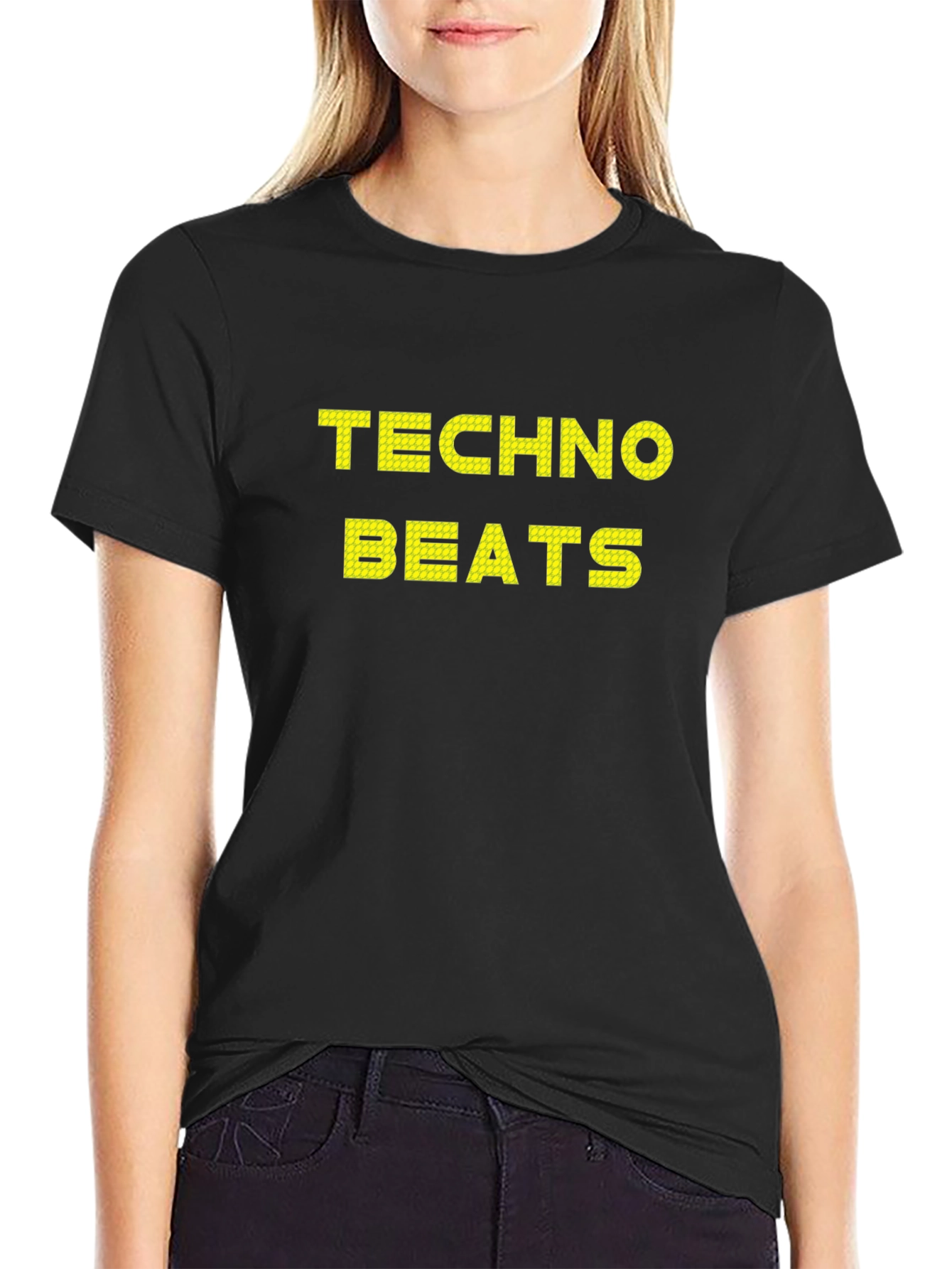 Techno Beats Graphic Tee - Black