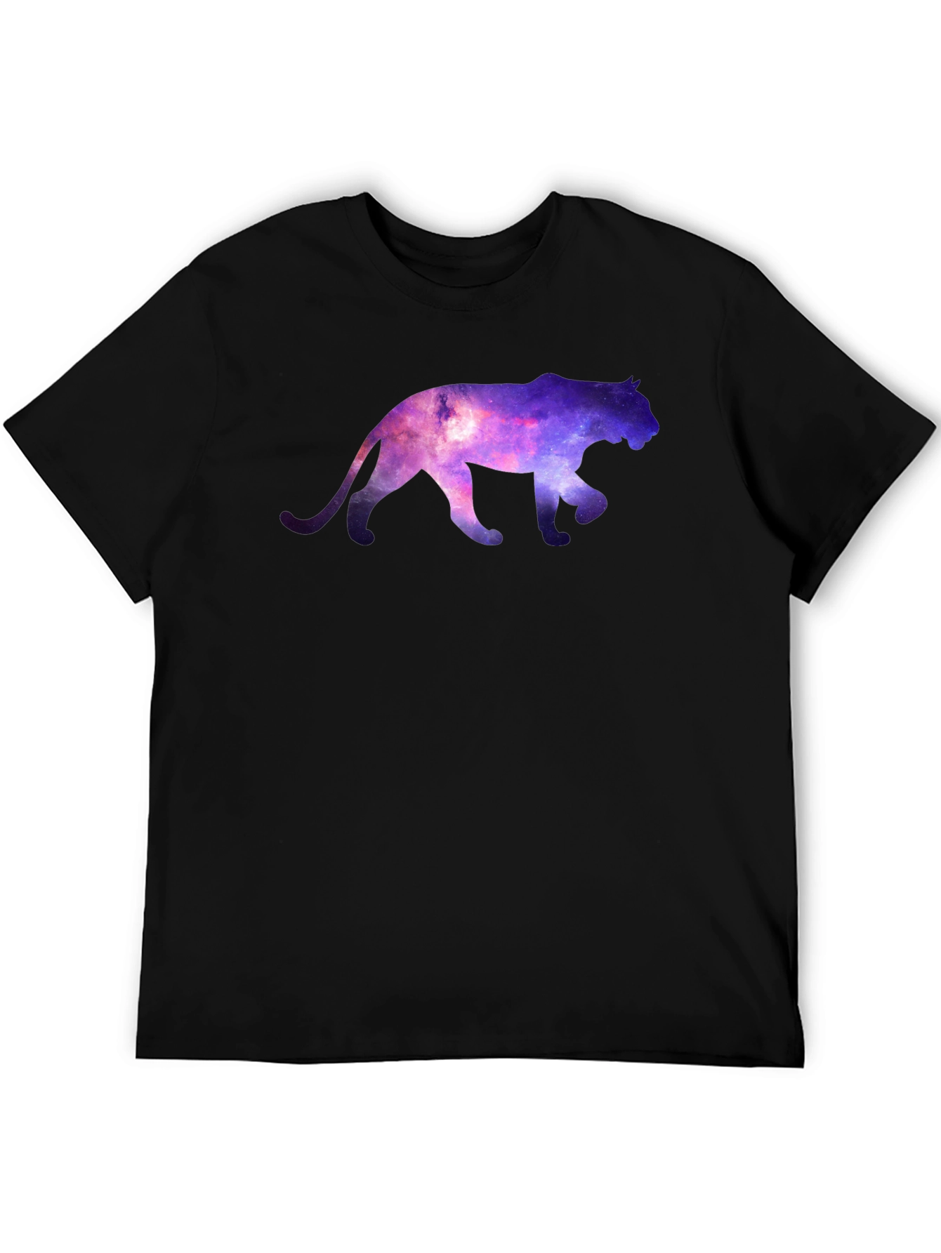 Galaxy Cat Graphic T-Shirt - Mens Crew Neck