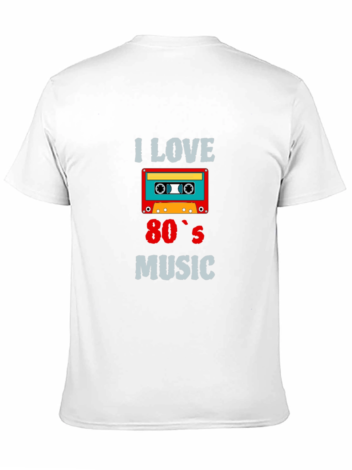 I Love 80s Music Cassette Tape Black T-Shirt