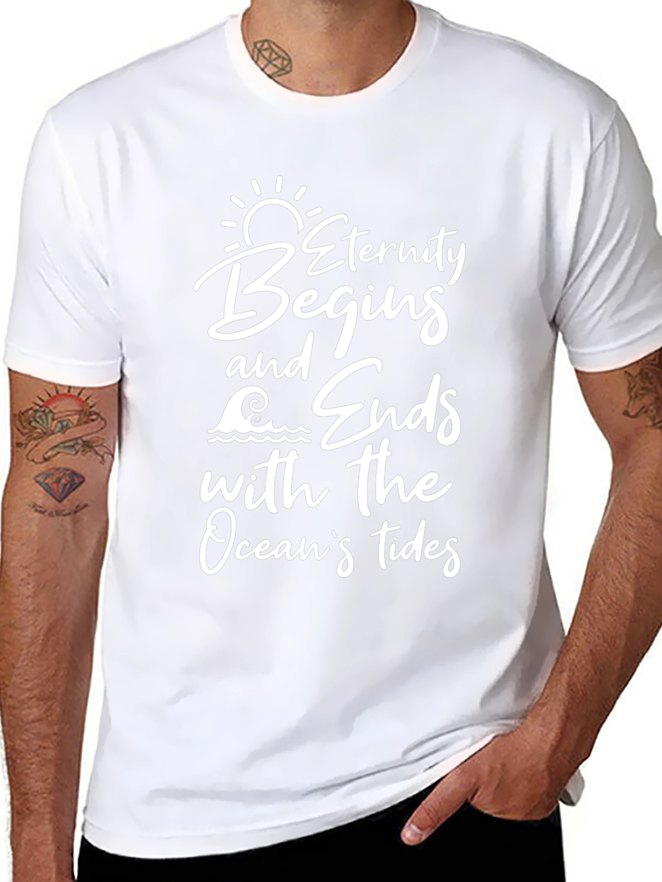 Eternity Begins Ocean Tides Graphic Tee