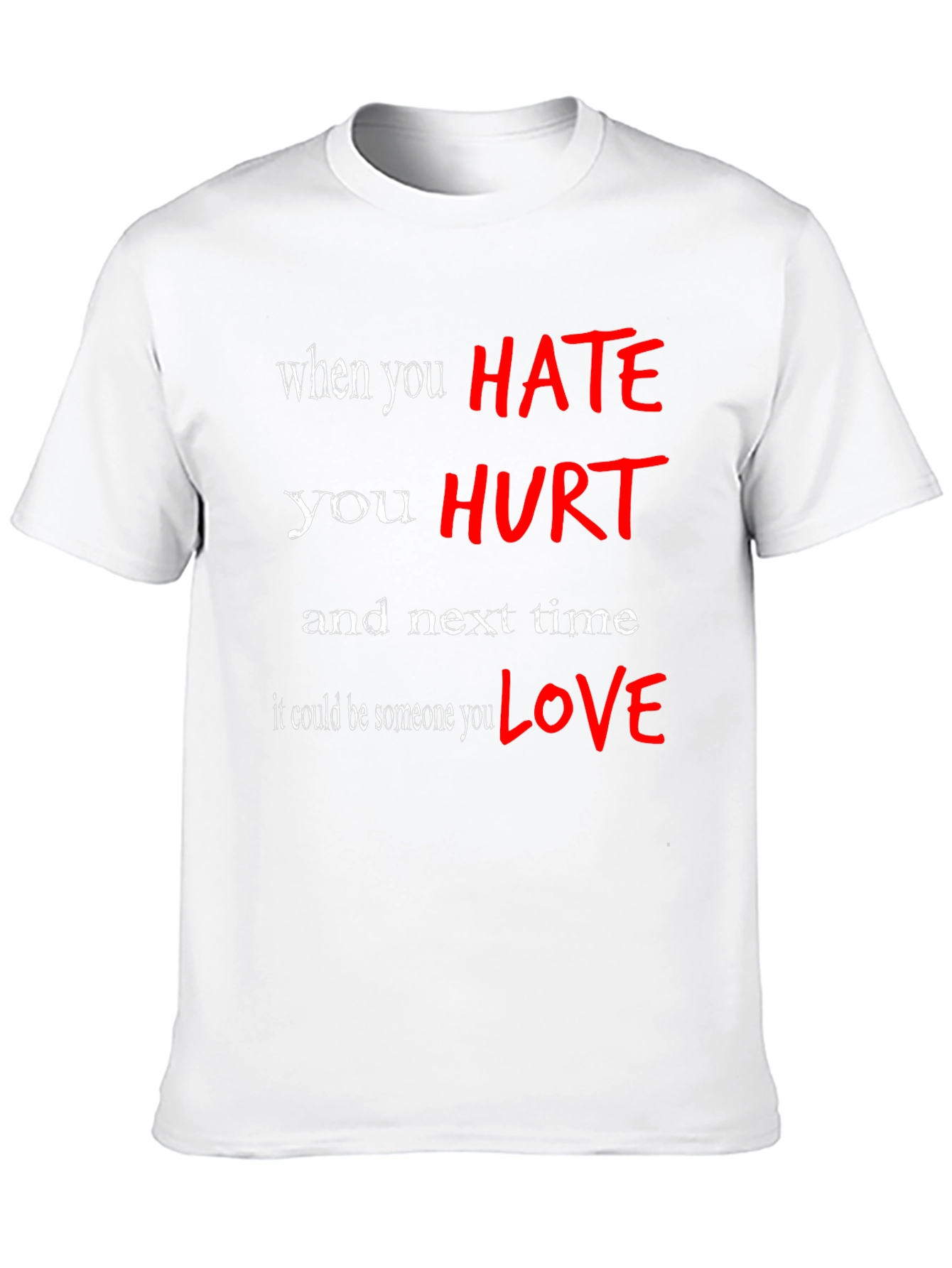 Hate Hurts Graphic Tee - Black