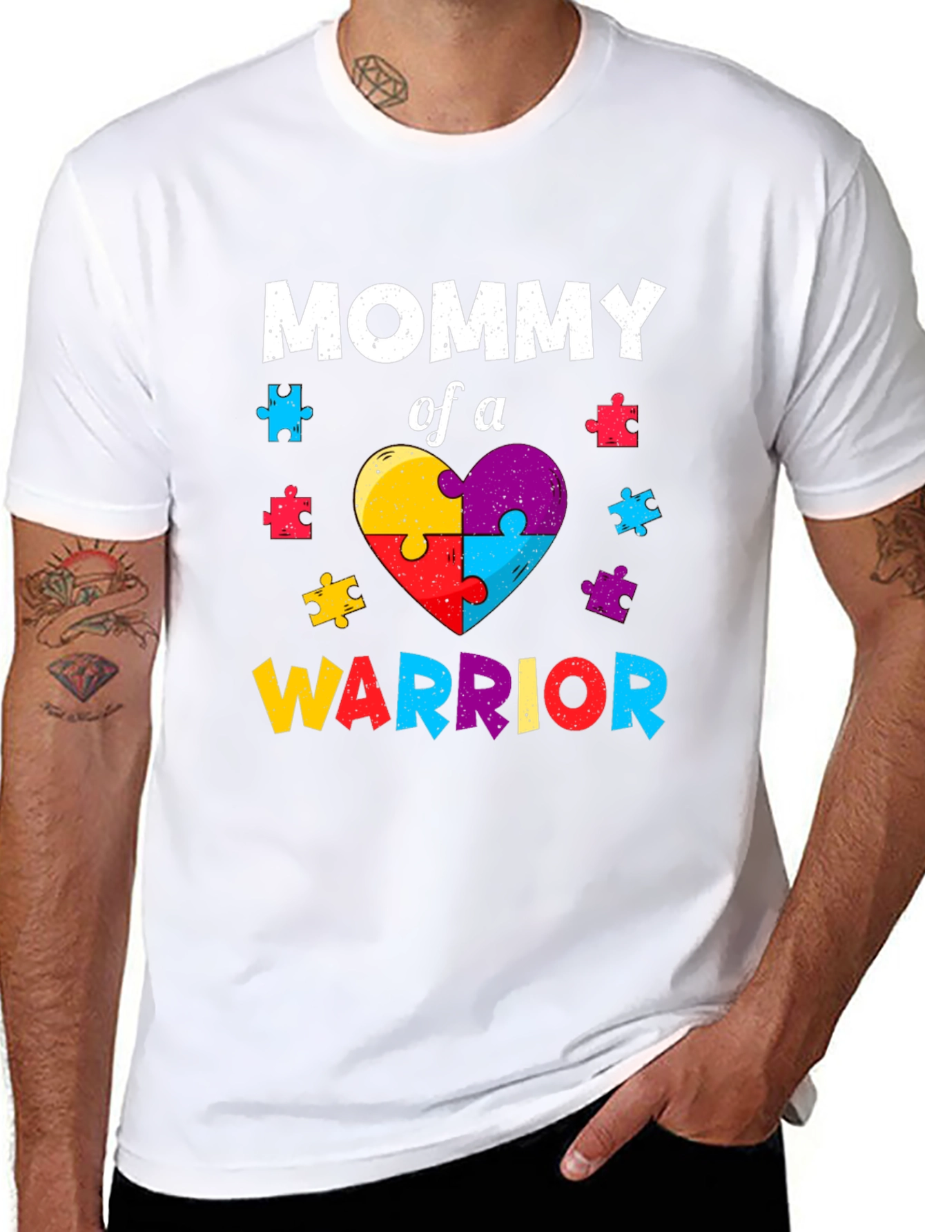Mommy of a Warrior Autism Awareness T-Shirt