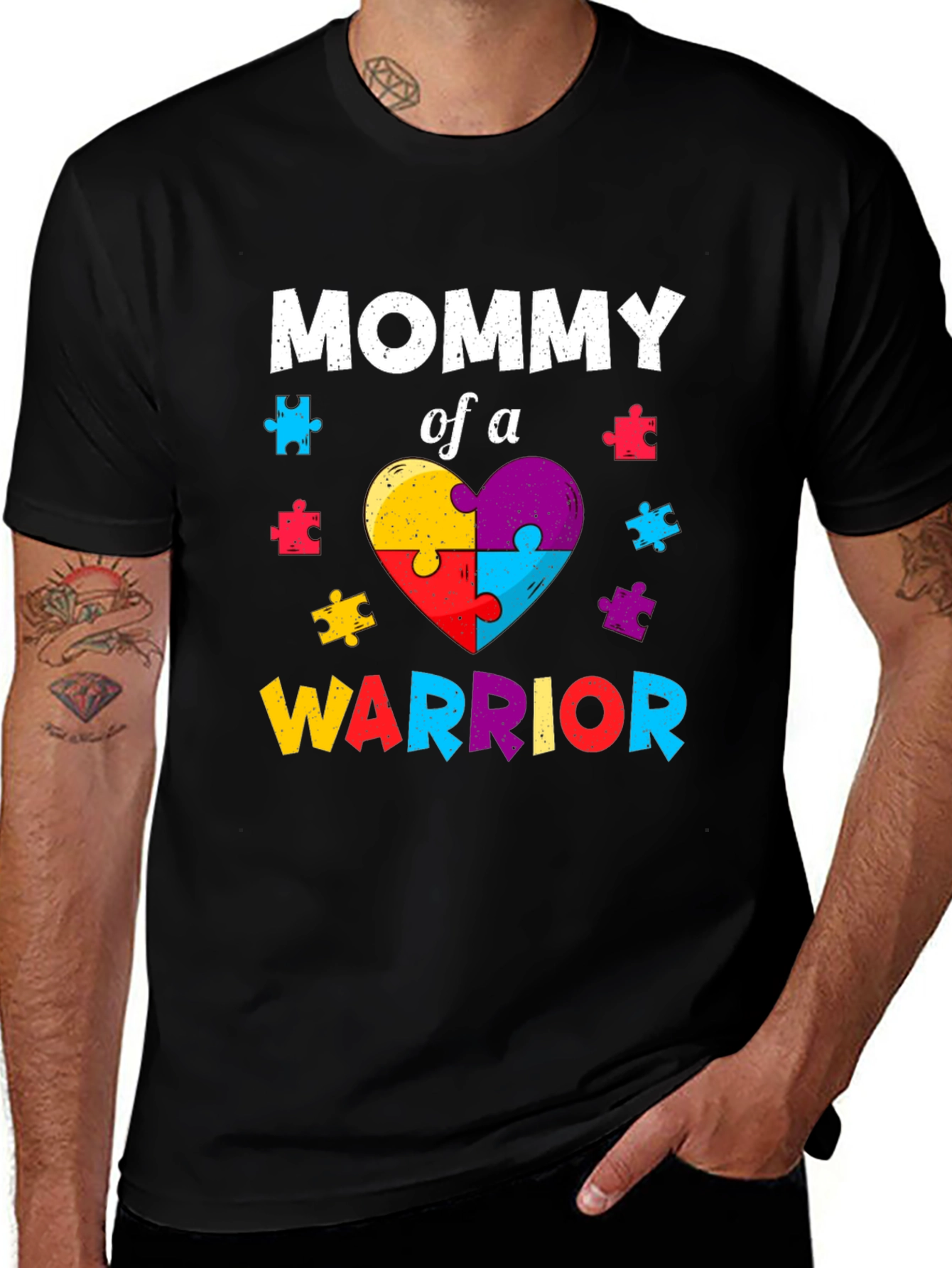 Mommy of a Warrior Autism Awareness T-Shirt