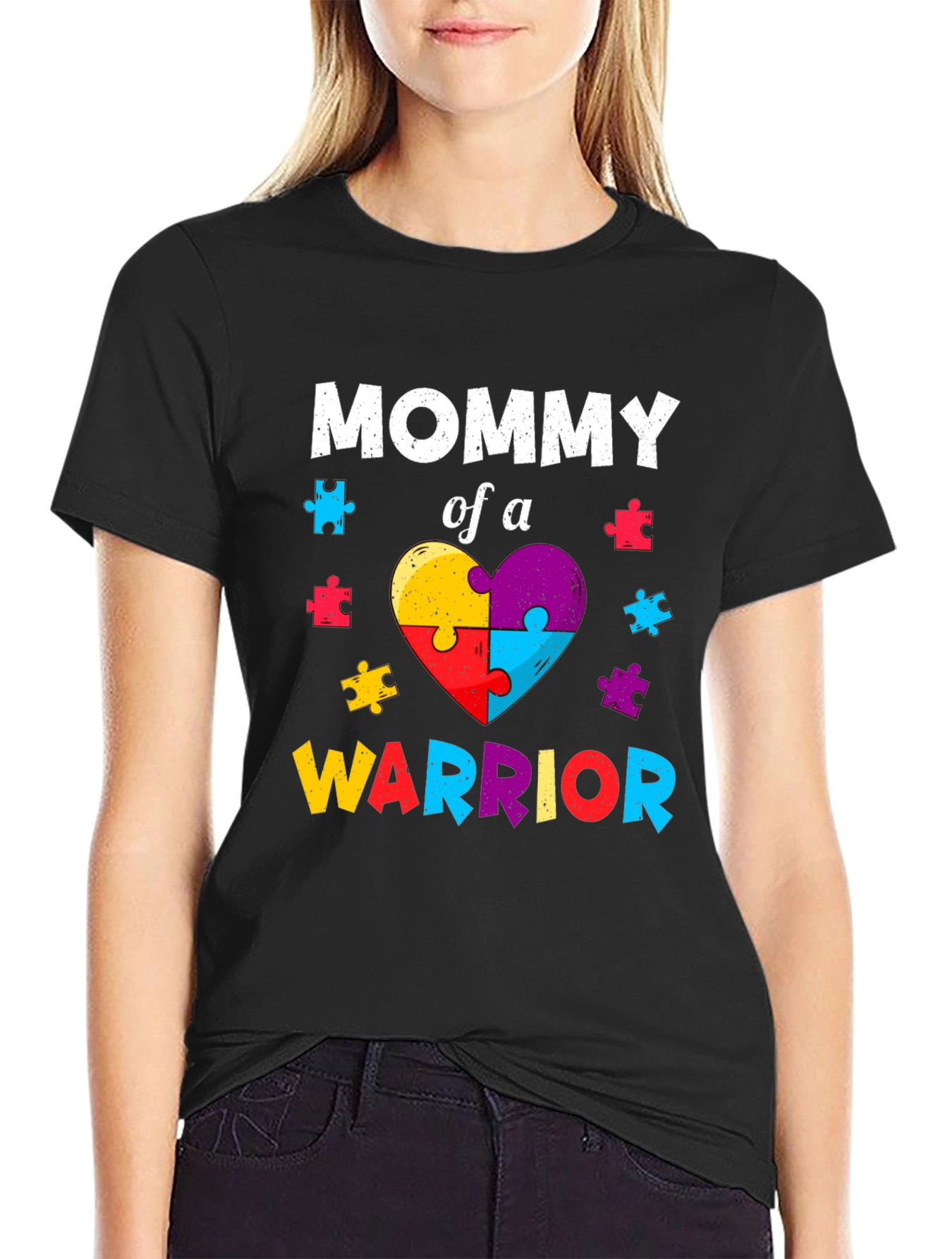 Mommy of a Warrior Autism Awareness T-Shirt