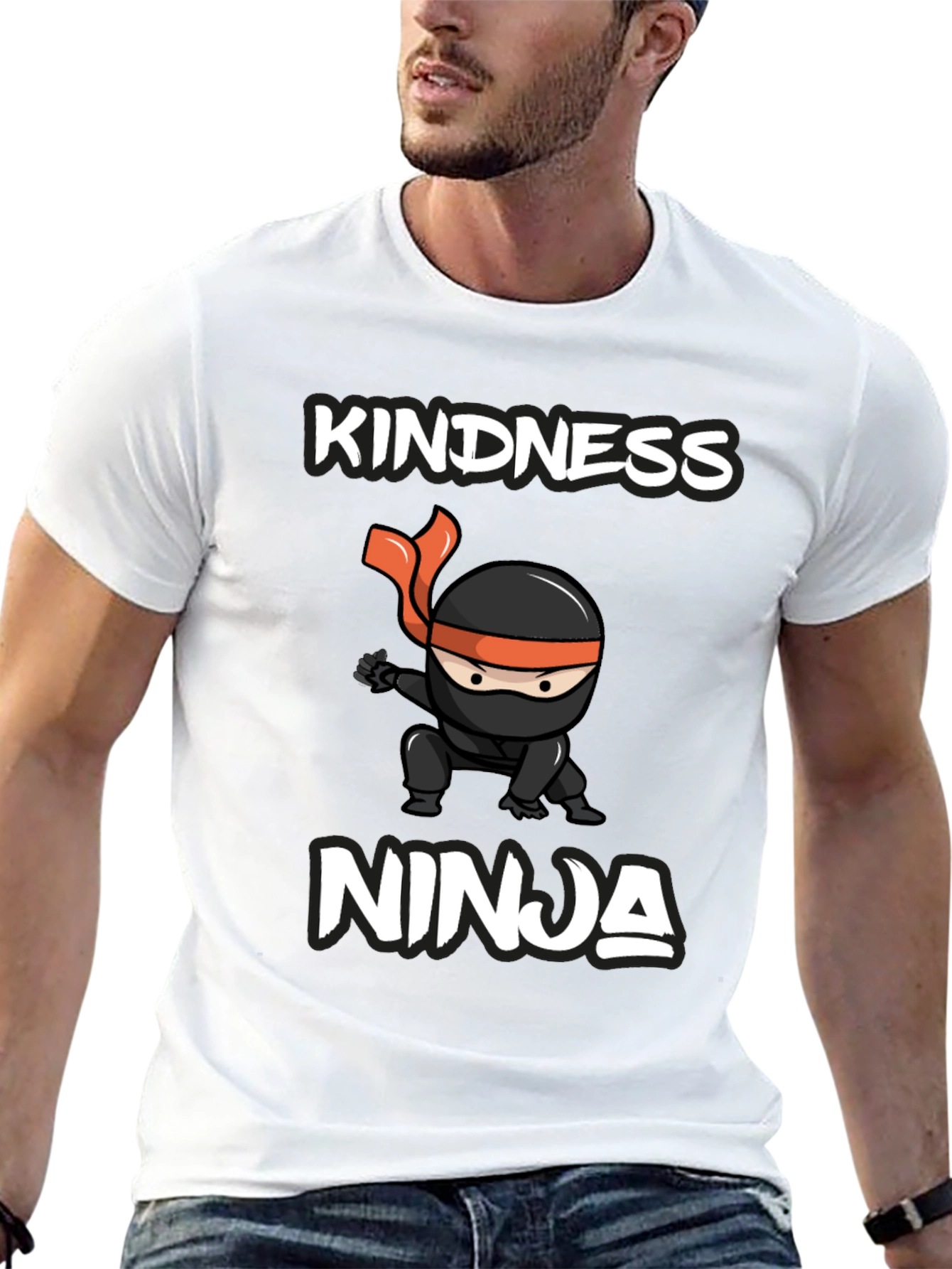 Kindness Ninja Graphic Tee - Mens Black T-Shirt